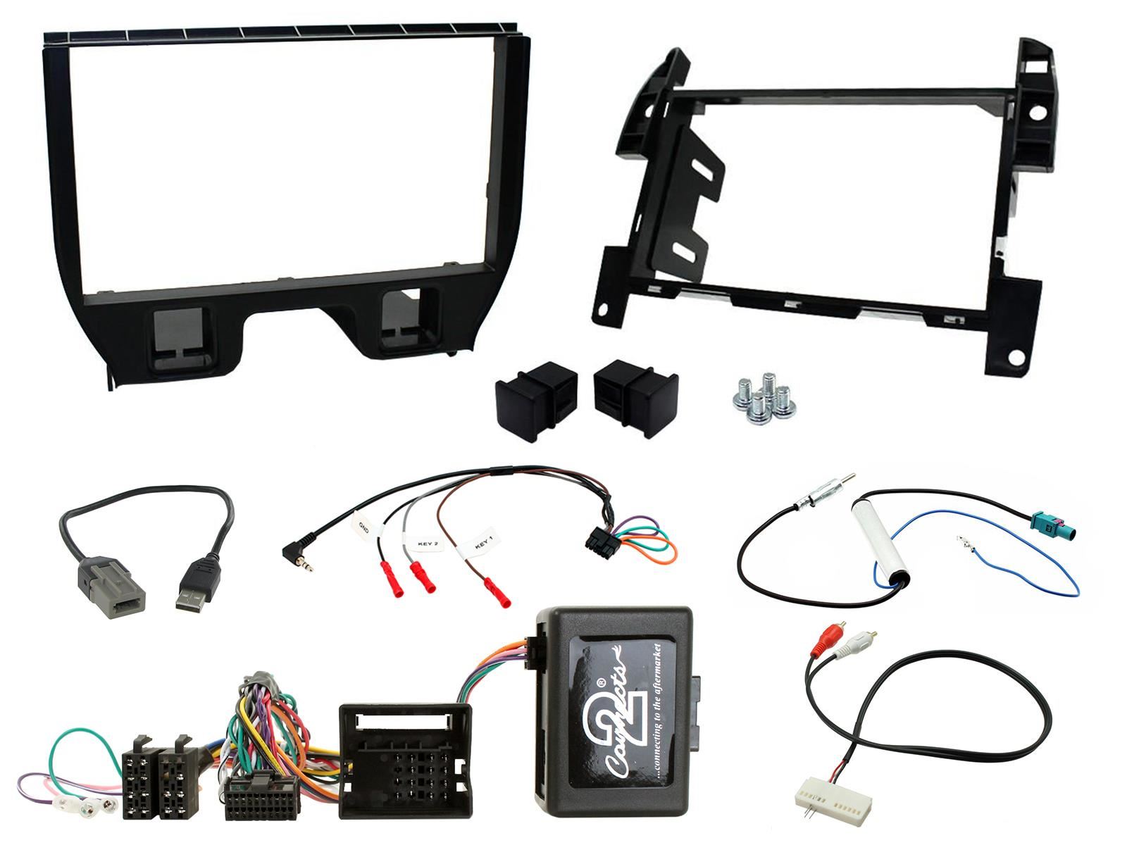 Grundig 6.8" Apple Android Double Din Stereo Fitting Kit + Steering Wheel Stalk Controls to fit Citroen DS3 2009-16 | Citroen C3 2009-16