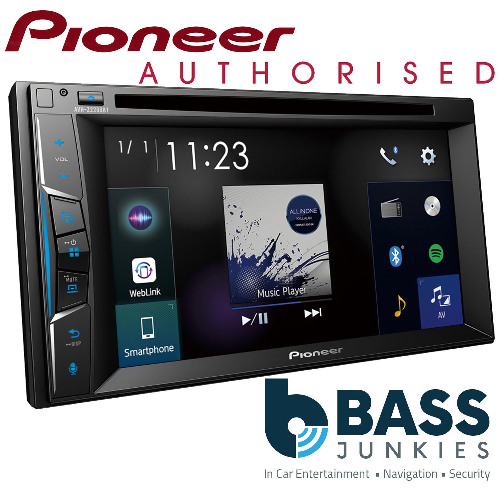Pioneer AVH-Z2200BT - 6.2" Double Din Bluetooth CD MP3 DVD USB Aux Carplay WAZE iPhone Android Car Radio Stereo AV Screen