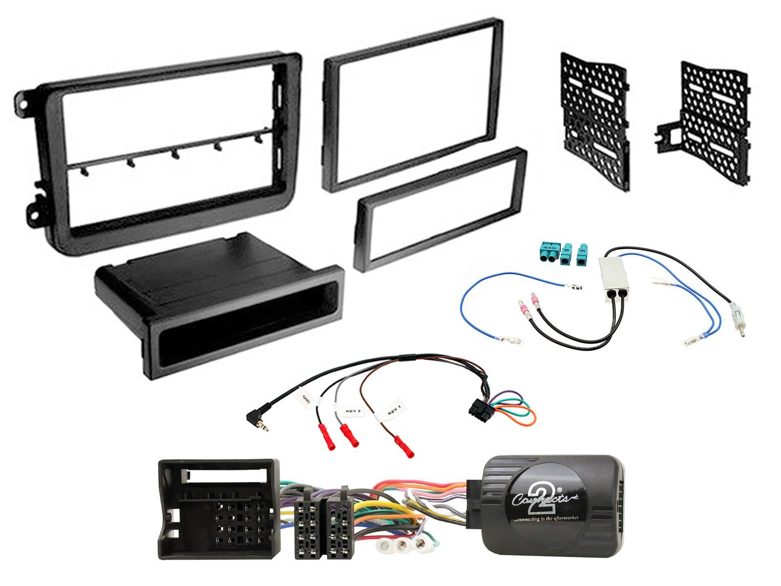 Connects2 Double Din Stereo Fitting kit for Volkswagen EOS 2006-2015 Vehicle Specific Stereo Screen Steering Controls Fitting Kit