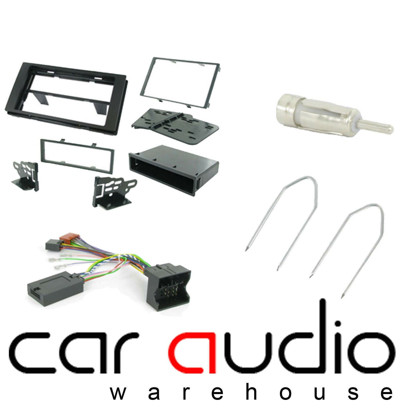 Connects 2 CTKFD21 - Ford Fiesta 2005 - 2008 Single Din or Double Din Facia & Steering wheel Interface Fitting Installation Kit (Black Facia Panel)
