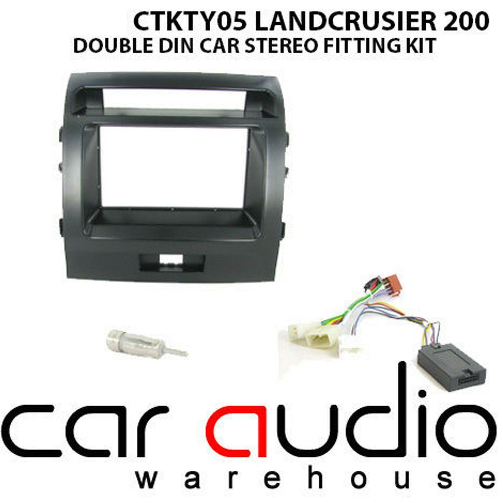 Connects2 CTKTY05 - Toyota Landcruiser 2008 Onwards Double Din Fascia Installation Kit