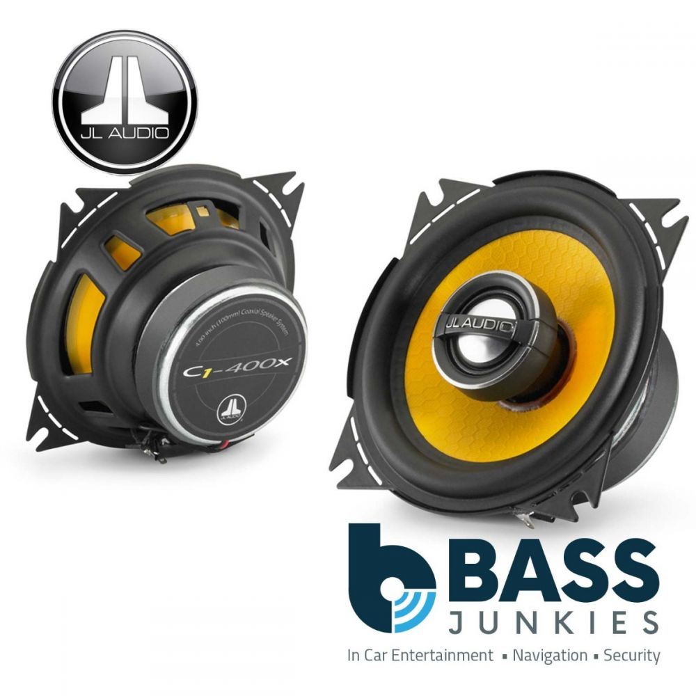 JL Audio C1-400X 10cm 100mm 210 Watts 2 Way Yellow Cone Car Door Dash Speakers