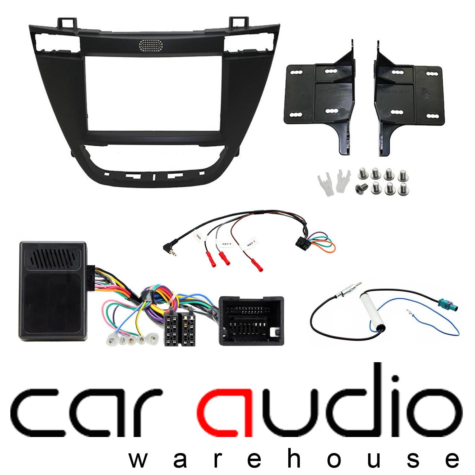 Connects2 CTKVX02 - Vauxhall Insignia 2008 - 2013 Double Din Fascia & Steering Wheel Interface Installation Kit
