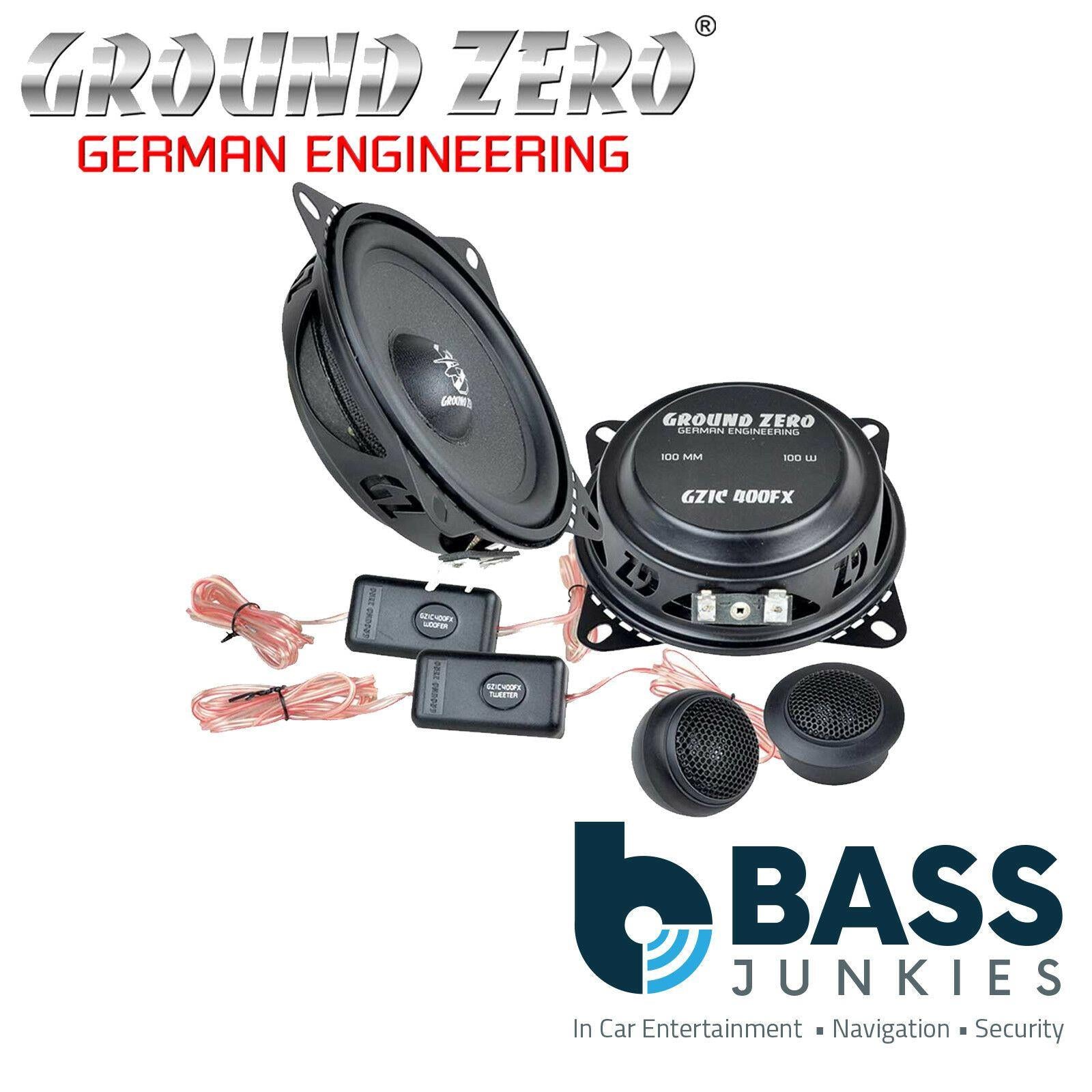 Ground Zero GZIC 400FX - 4" Inch 10cm 2-Way 100 Watts Component Car Speakers