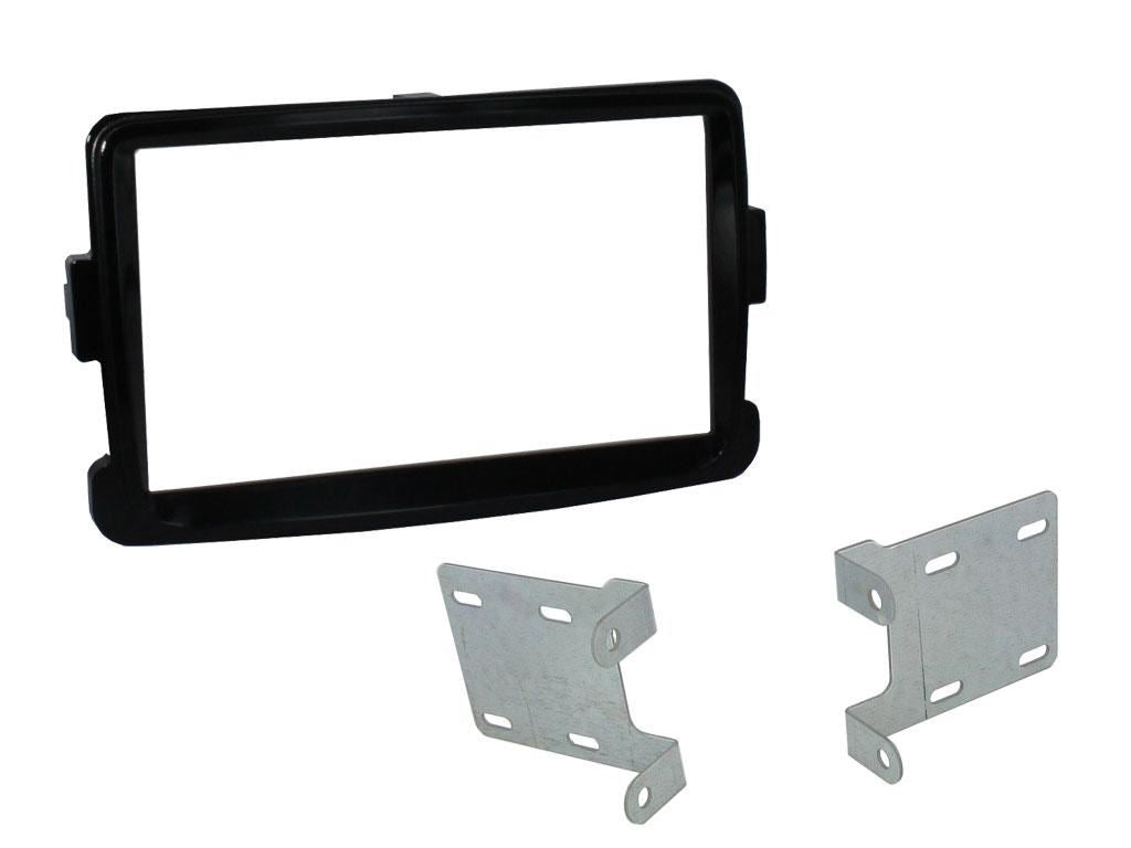 Single Din Stereo Fitting Kit + Steering Wheel Stalk Controls to fit Dacia Sandero 2012-16