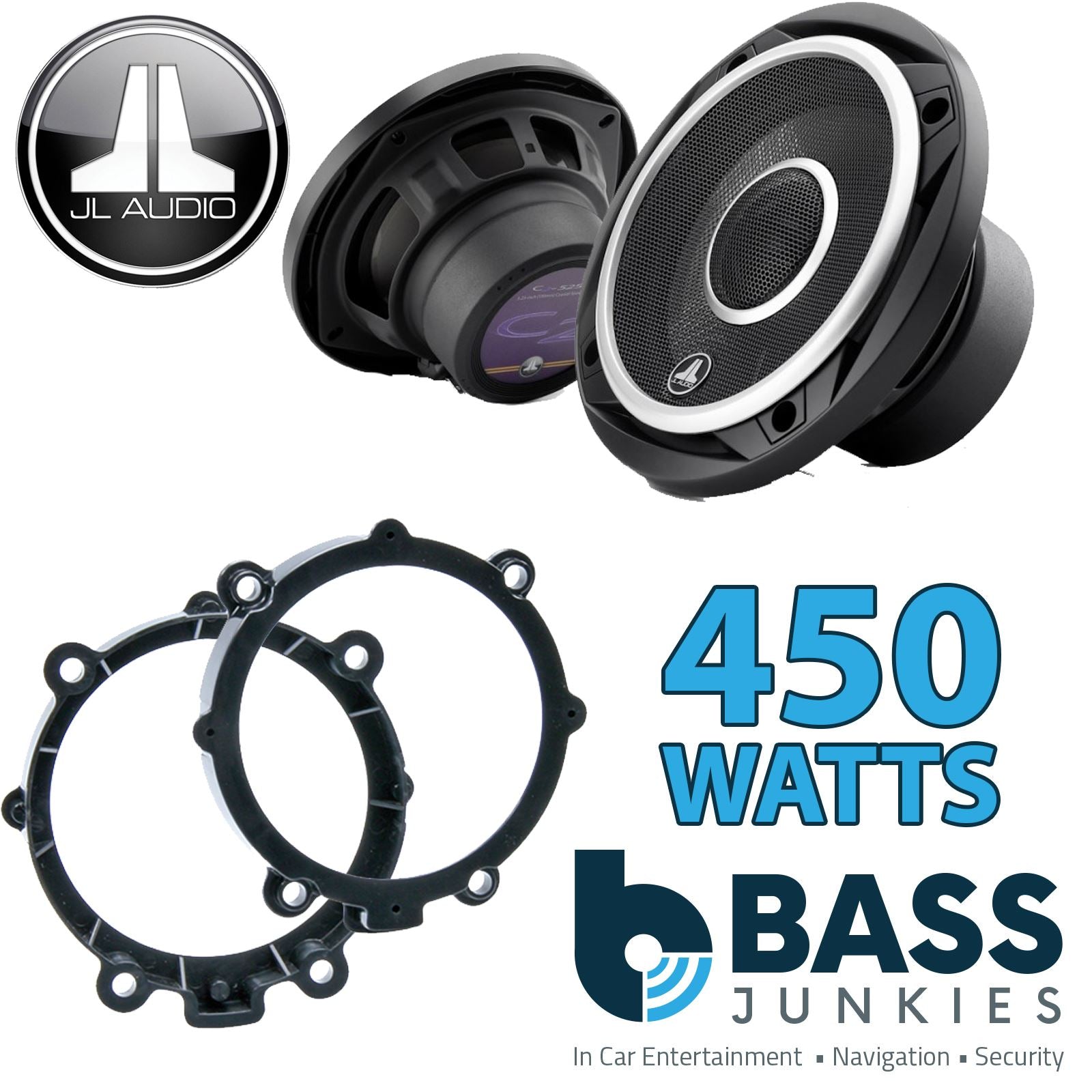JL Audio C2-525X 2-Way 130mm/13cm/5.25" Coaxial Speakers (Per Pair 450 Watts) Fits Mercedes Vito 2003-14 | Sprinter 06-18 | Viano 03-07
