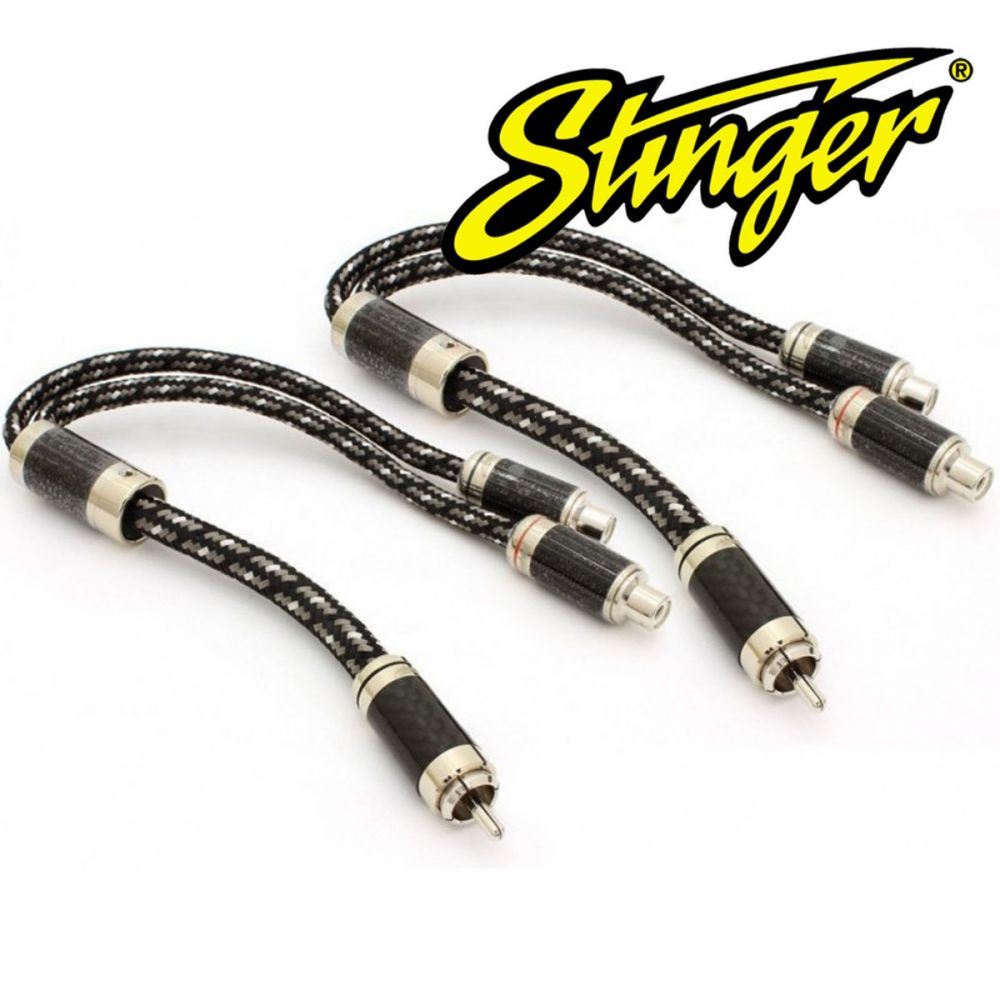Stinger SI92YF 9000 Premium Series 2 Female To 1 Male 2 Channel RCA Y Adapter Cable