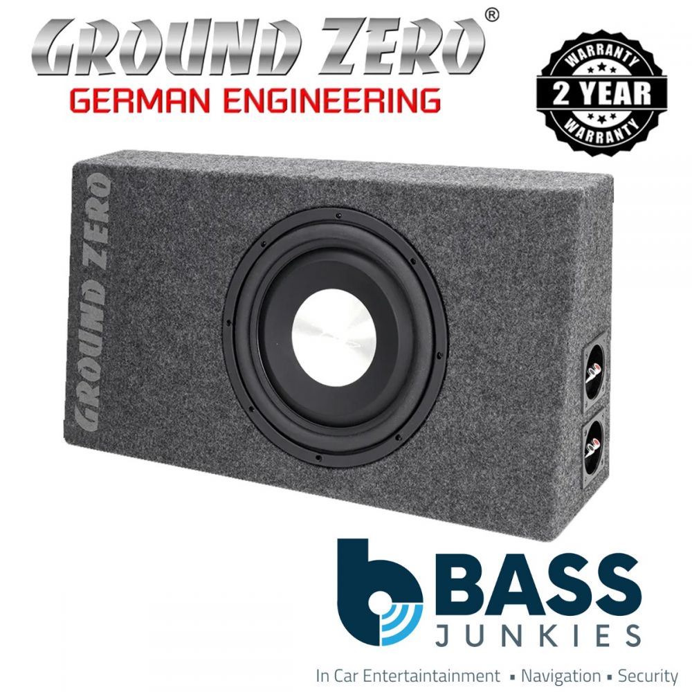 Ground Zero GZTB 120F - 12" 350WRMS Flat Car Subwoofer Loaded Enclosure Bass Box