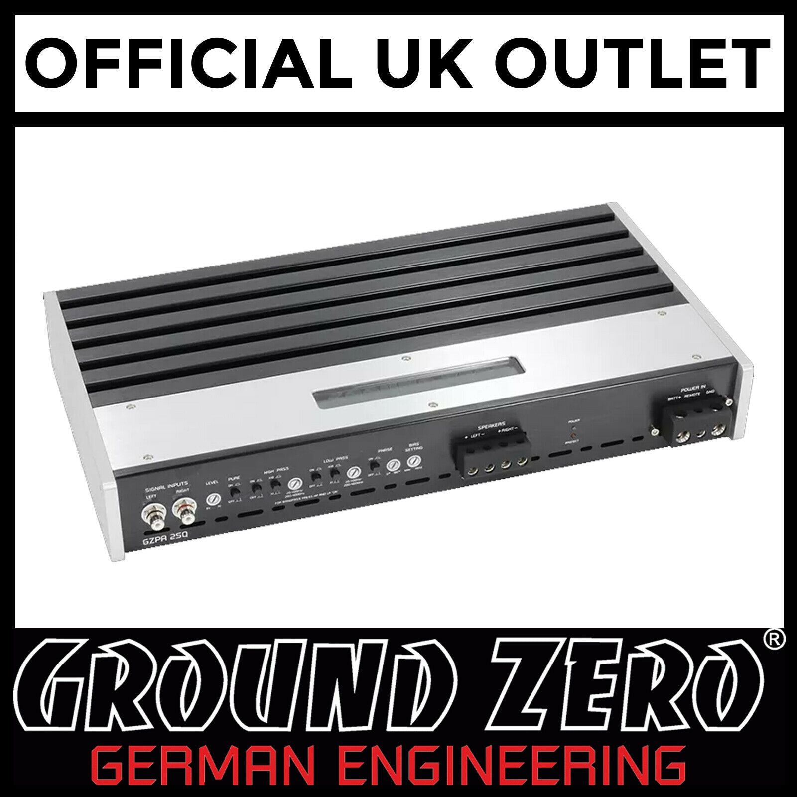 Ground Zero GZPA 2SQ 1000 Watts 2-Channel High Performance SQ Car Amplifier