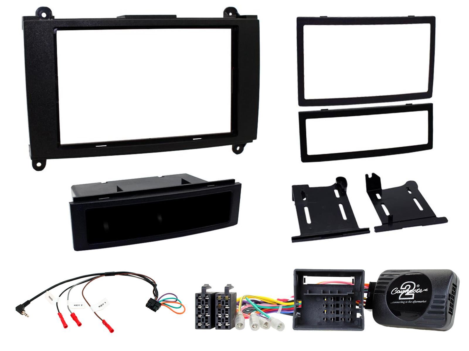 Sony DSX-B700 Bluetooth MP3 USB AUX 4 x 55W Double Din Car Stereo Radio Player + Connects2 Single & Double Din + Steering Wheel Controls fits Mercedes Sprinter 2007-10