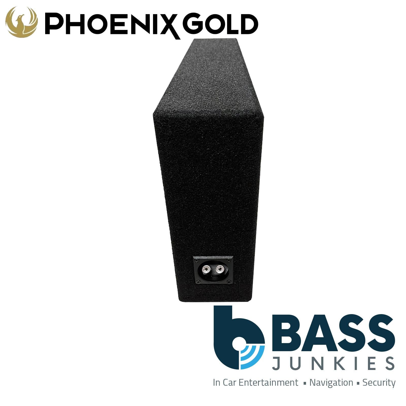 PHOENIX GOLD ZX18PBS 400 Watt Car 8 inch Slim Compact Passive 4 Ohm 200 Watts RMS 88dB Subwoofer Box