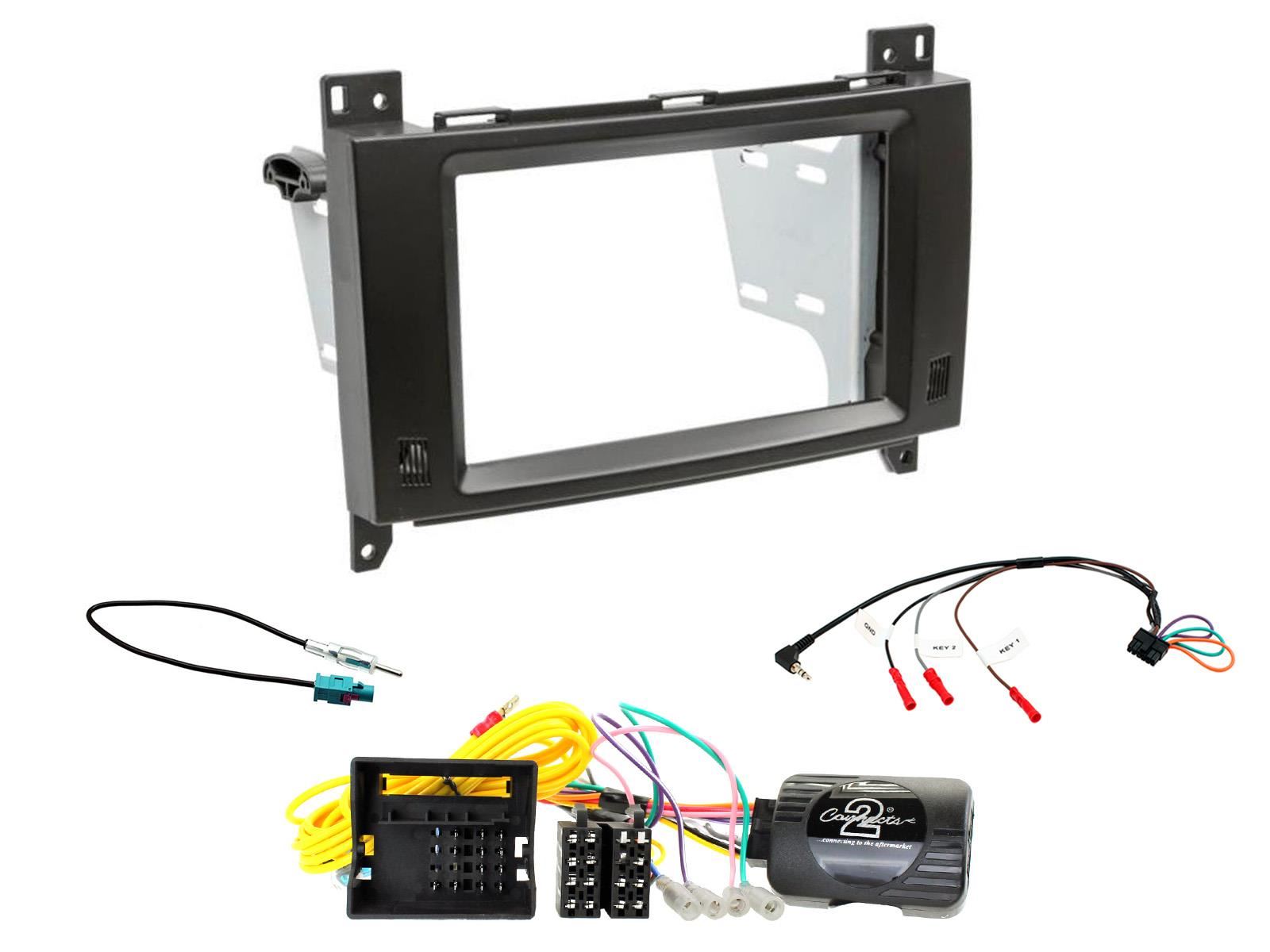 Connects2 CTKMB17 - Mercedes Benz Vito W447 2015 Onwards Double Din Fascia & Steering Wheel Interface Installation Kit