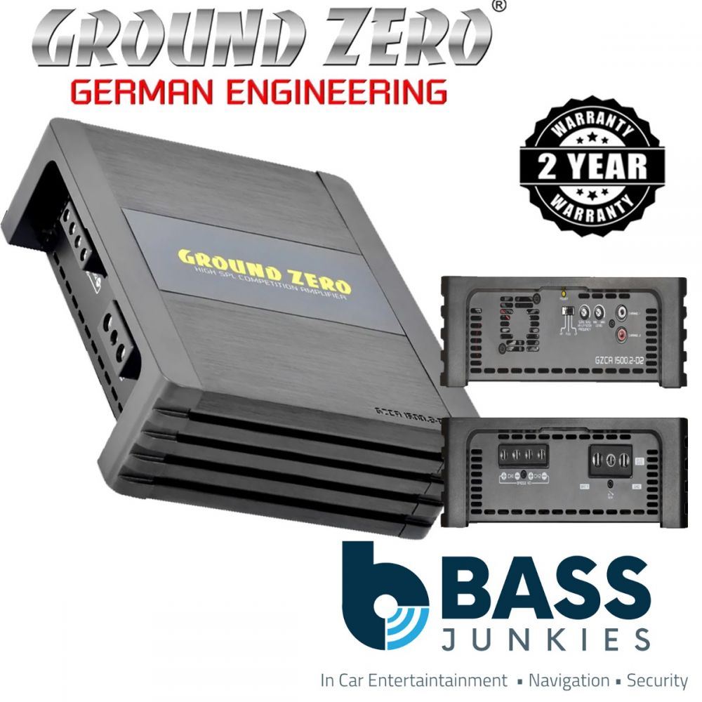 Ground Zero GZCA 1500.2-D2 - 1500 Watts 2-Channel Competition SPL Car Amplifier