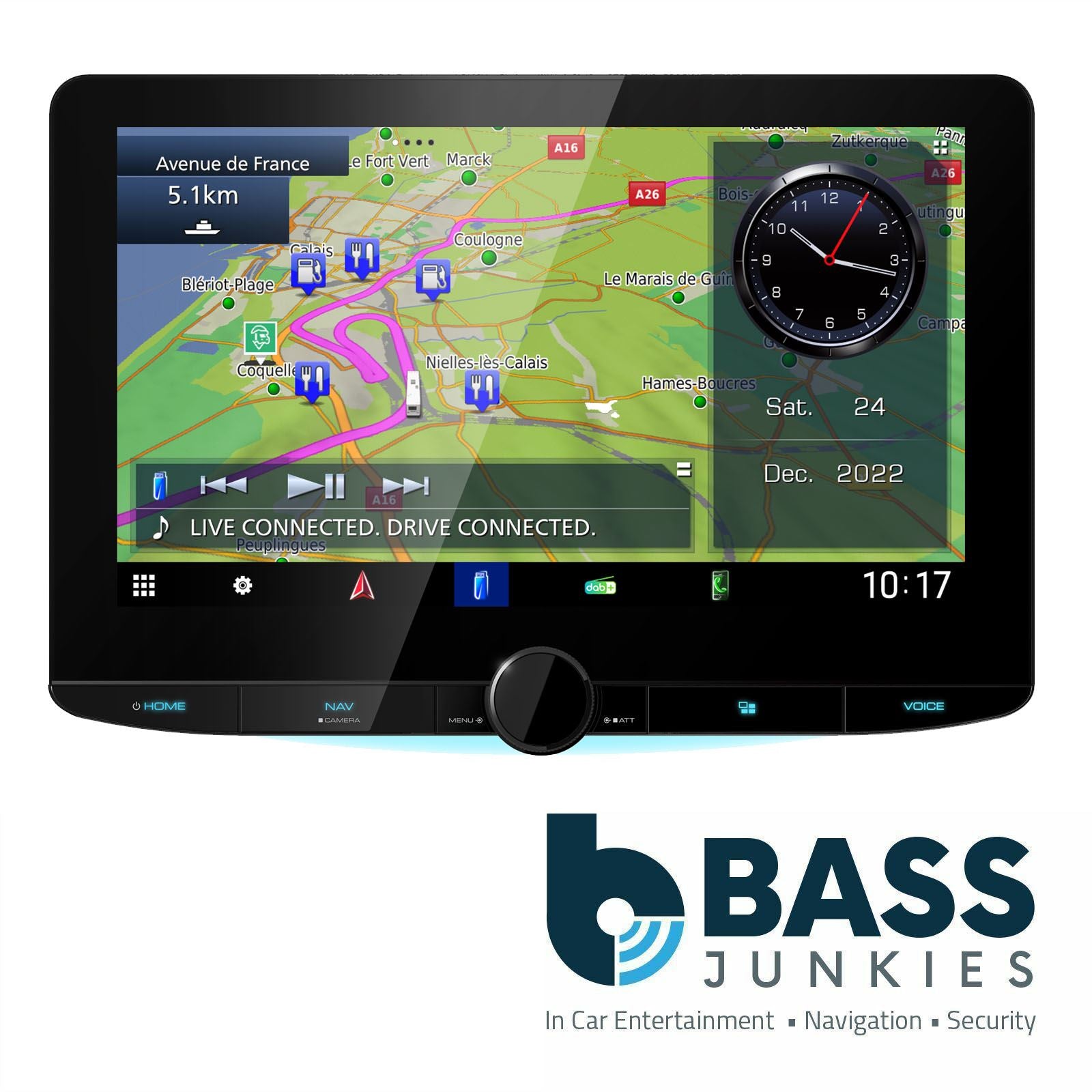 Kenwood DNR-992RVS Car 10.1 inch Navigation System Digital Media AV Receiver HD Display Enhanced Wireless Smartphone Connections & Digital Radio DAB+ Media Stereo