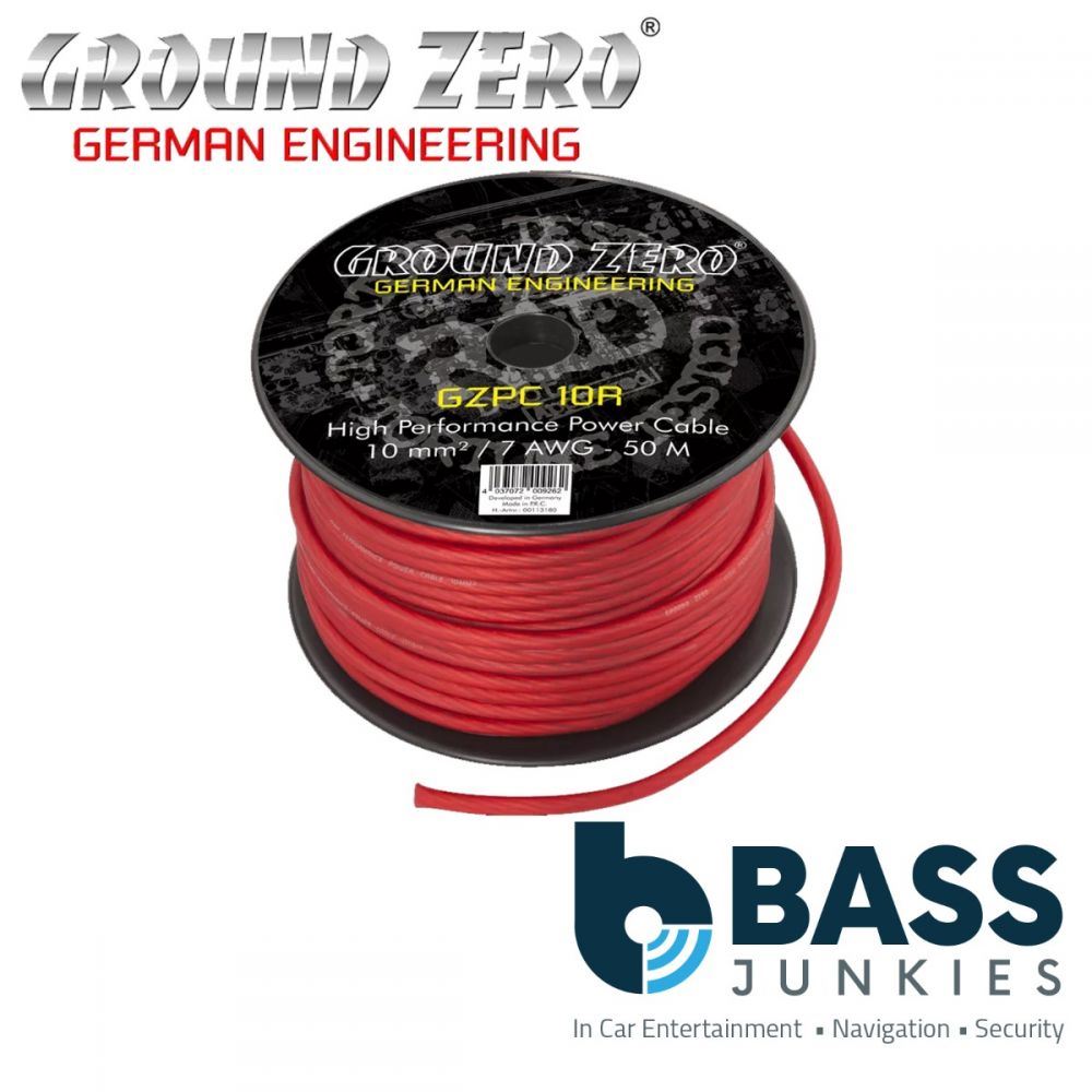 Ground Zero GZPC 10R 7AWG 10mm² High Quality CCA Car Power Cable - Red