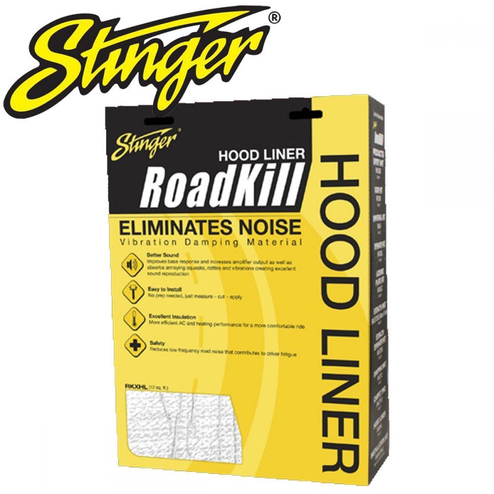Stinger RKXHL ROADKILL HOOD LINER DAMPING KIT - 12sqft, 1/pack (32 x 54") - 1" thick