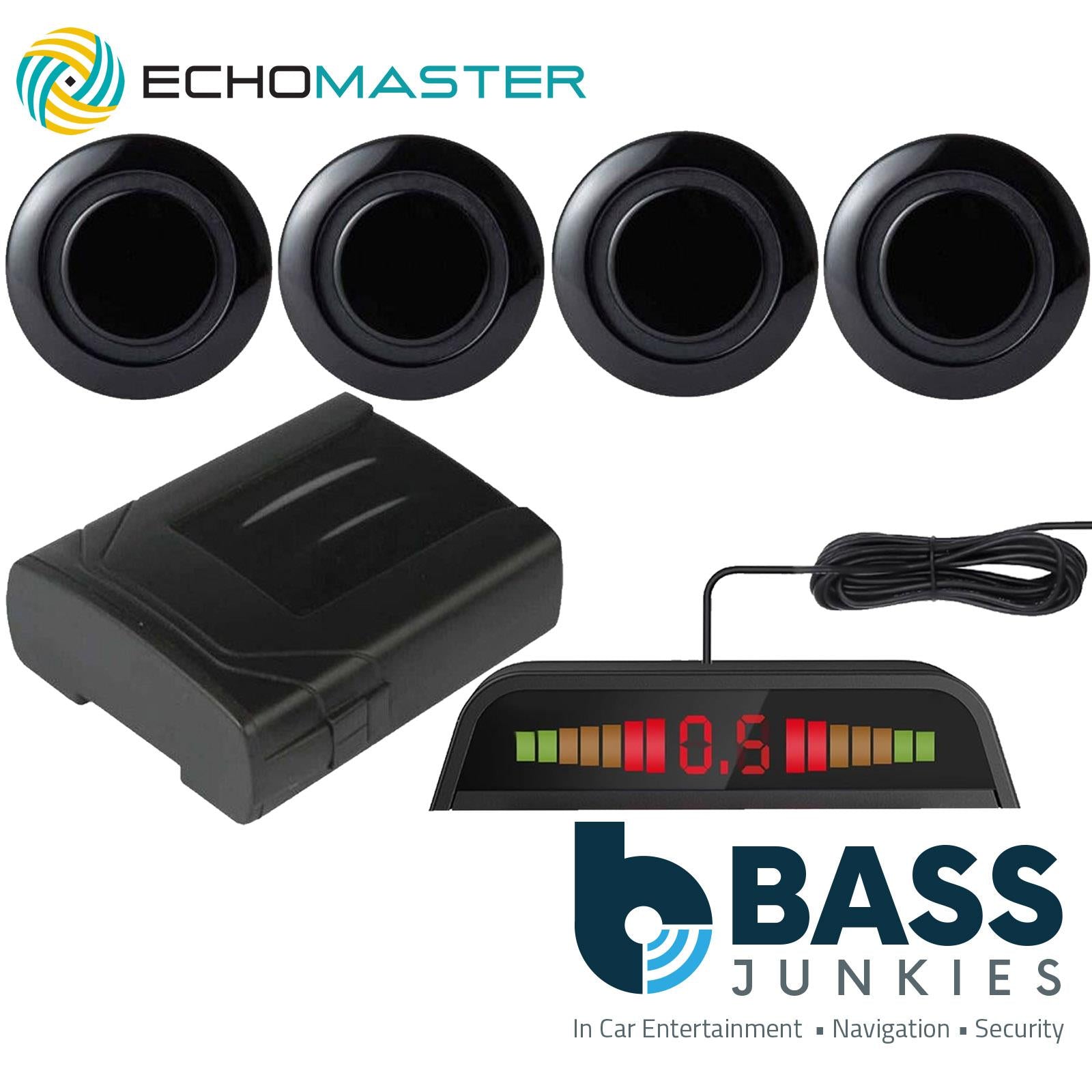 Echomaster SS-RDIS-B - Car Van Eight Reverse Parking Sensors Kit With Led Warning Buzzer