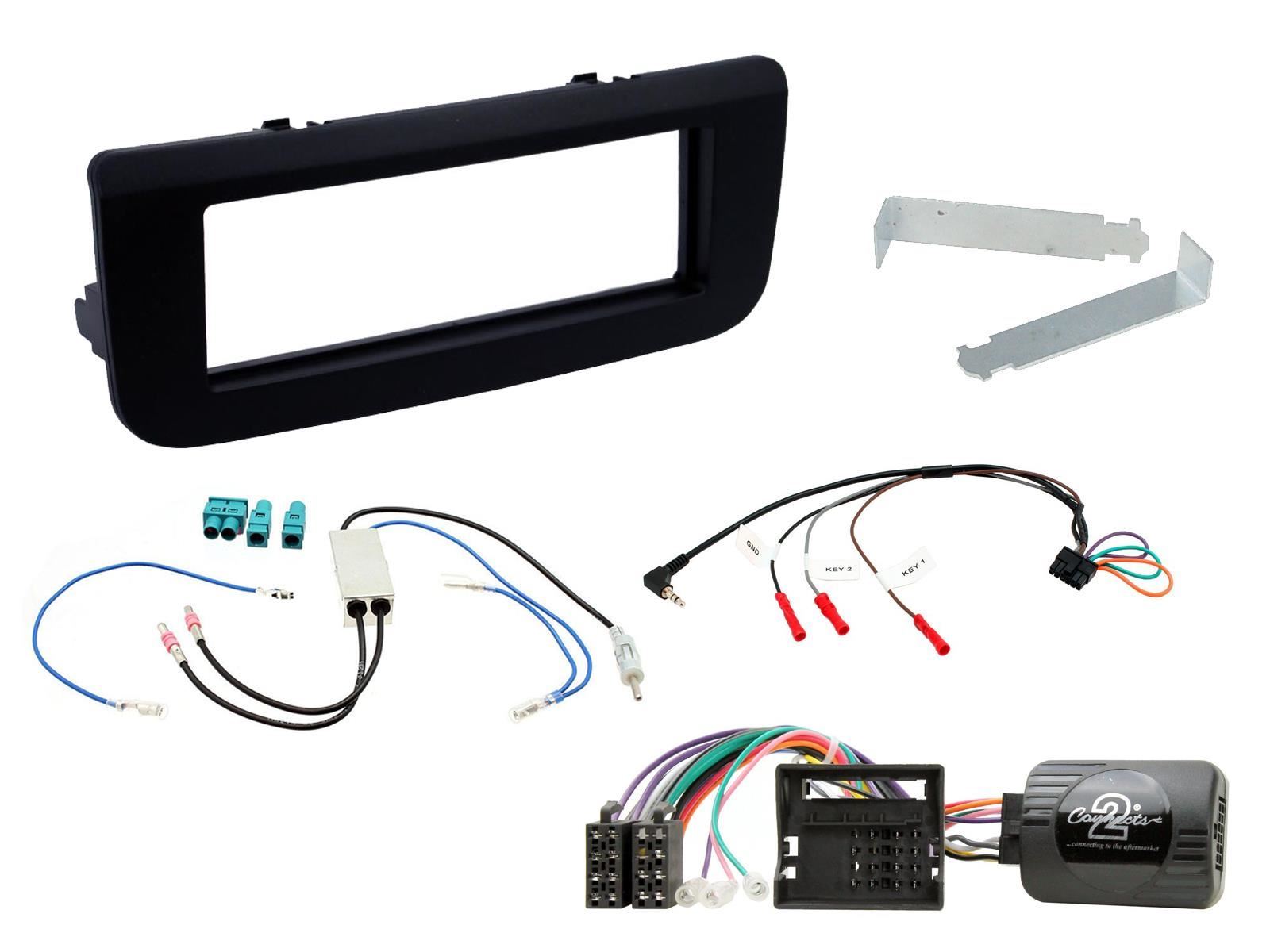 Single Din Stereo Fitting Kit + Steering Wheel Stalk Controls to fit Skoda Fabia 2007-14 | Skoda Roomster 2006-15