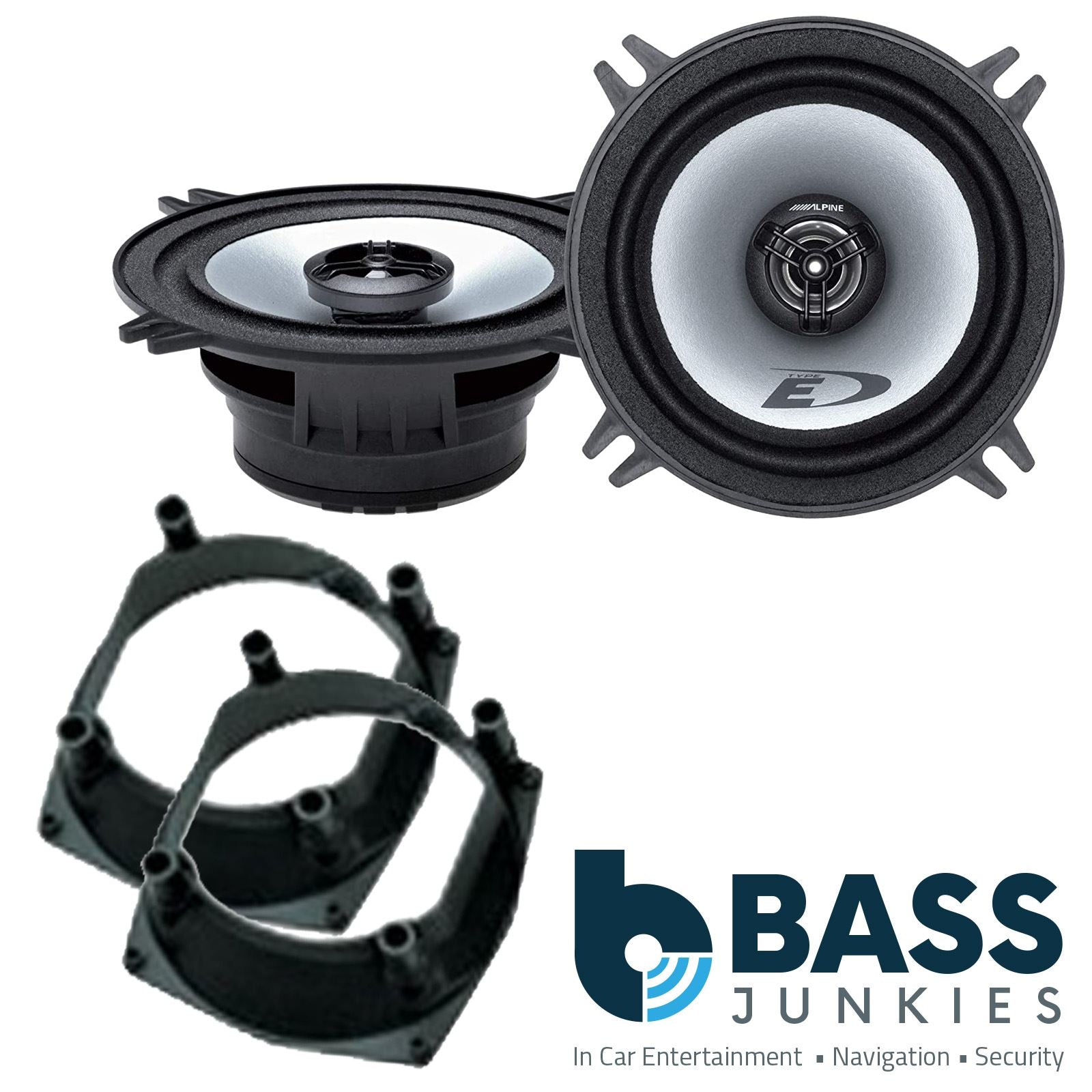 Alpine SXE-1325S 2-Way 130mm/13cm/5.25" Coaxial Speakers (Per Pair 400 Watts) Fits Renault Clio 1990-98
