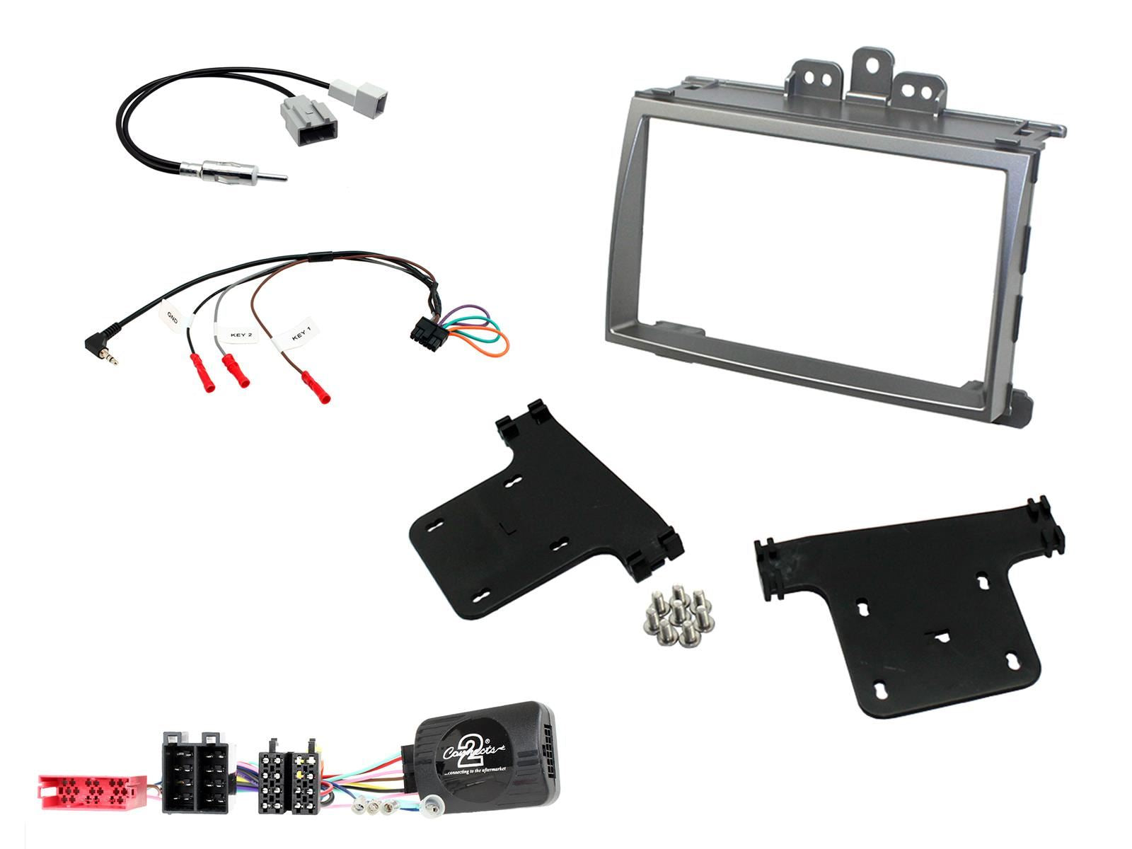 Grundig 6.8" Apple Android Double Din Stereo Fitting Kit + Steering Wheel Stalk Controls to fit Hyundai i20 2009-12