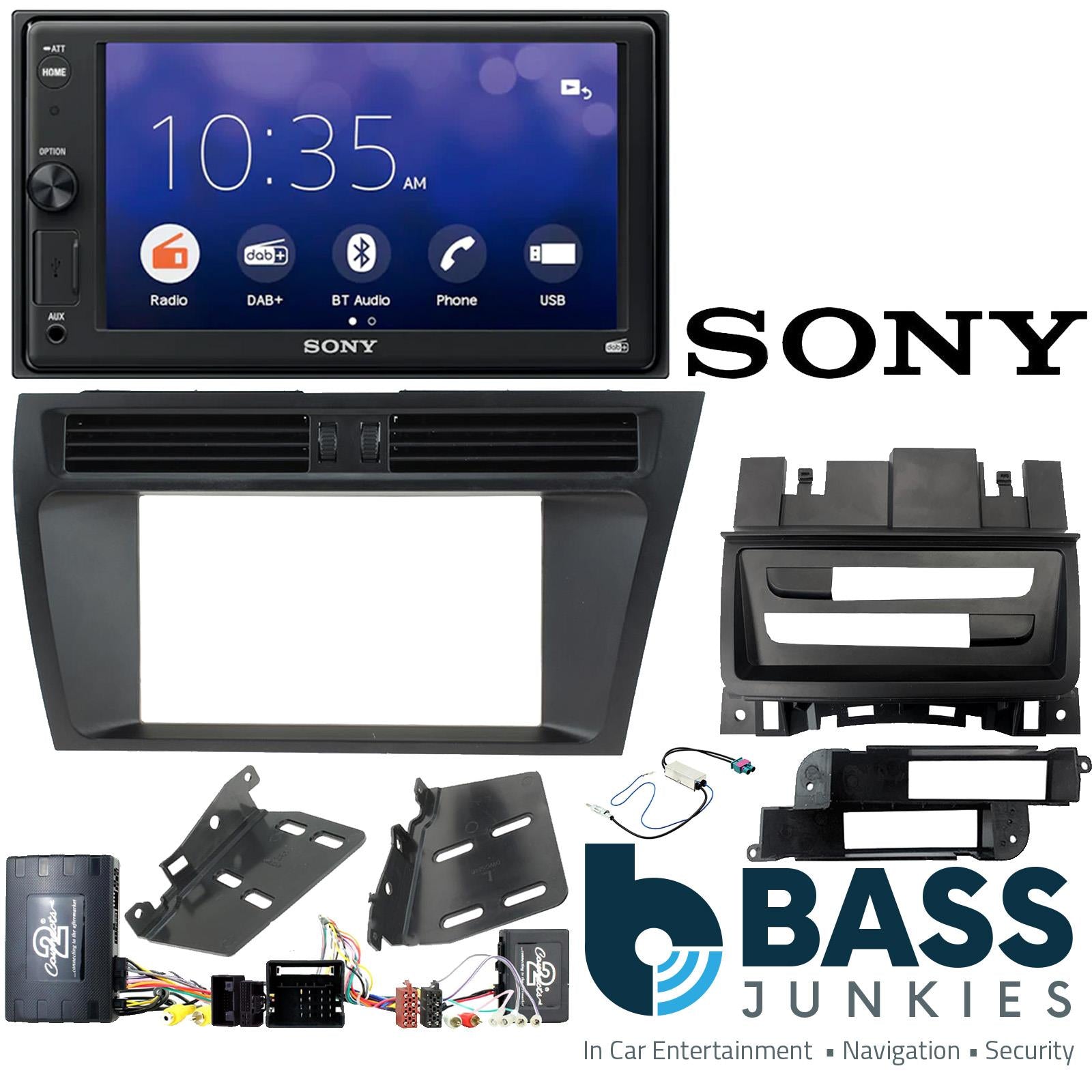 SONY XAV-1550D DAB+ Smart Bluetooth Car Radio + Stereo fitting kit + Steering Wheel Controls Loom for Audi A4 2008-2016 | Audi A5 2008-2016