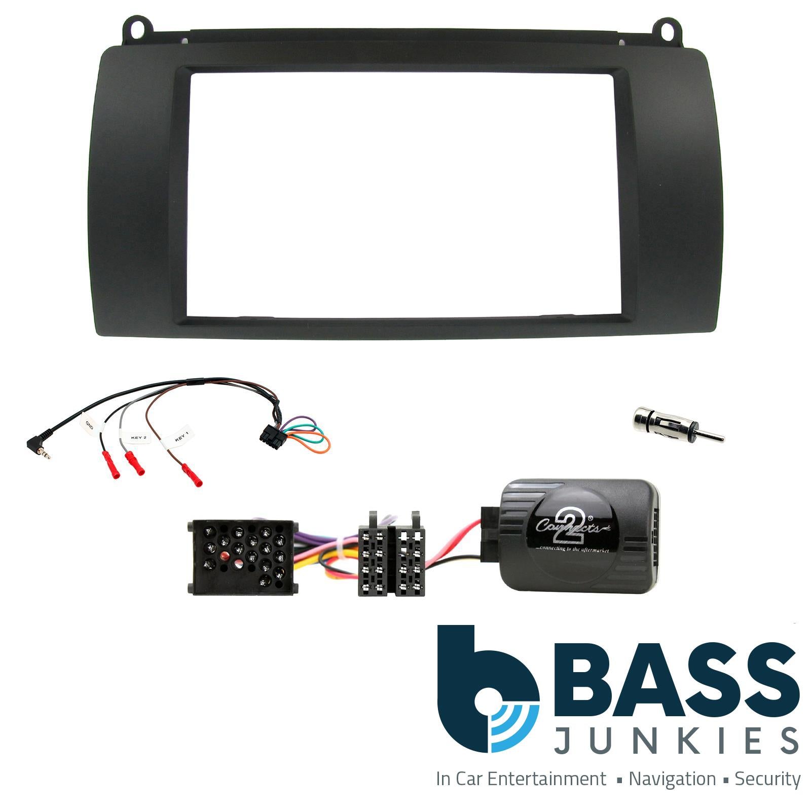 Connects 2 CTKRO01 - Rover 75 2000 Onwards Double Din Fascia & Steering Wheel Interface Installation Kit