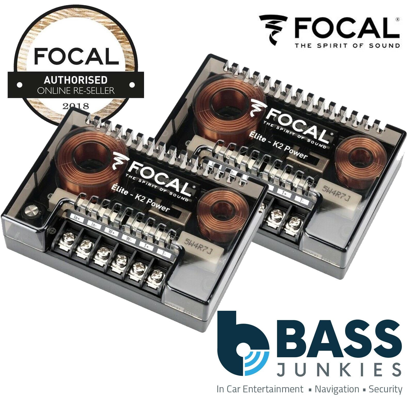Focal ES100K - ELITE New K2 Power, 120 Watts, 60W (RMS) 100mm 4" 2-Way Component Kit Car Door Dash Speakers