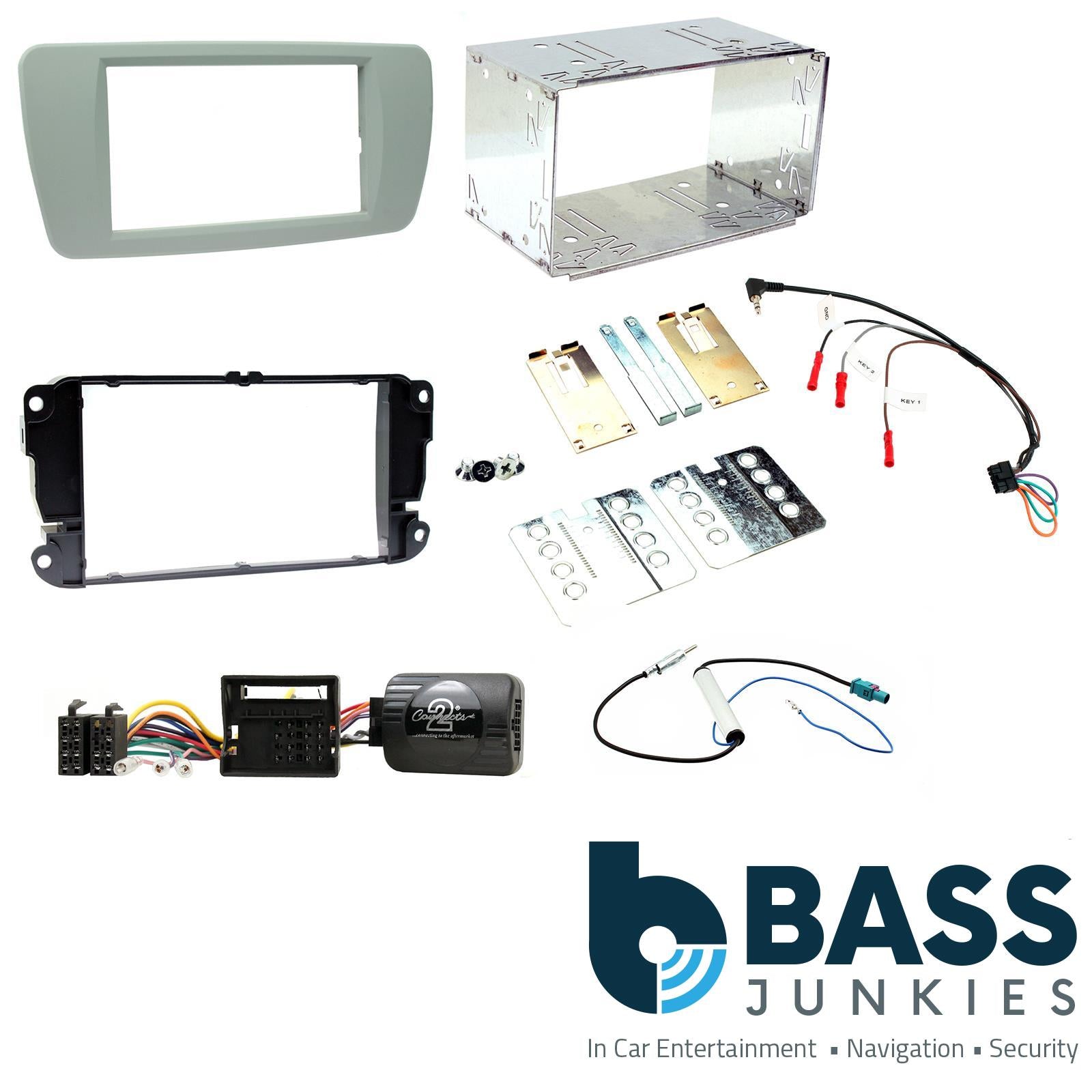 Connects2 CTKST04 - Seat Ibiza 2008-2014 Double Din Fascia & Steering Wheel Interface Installation Kit