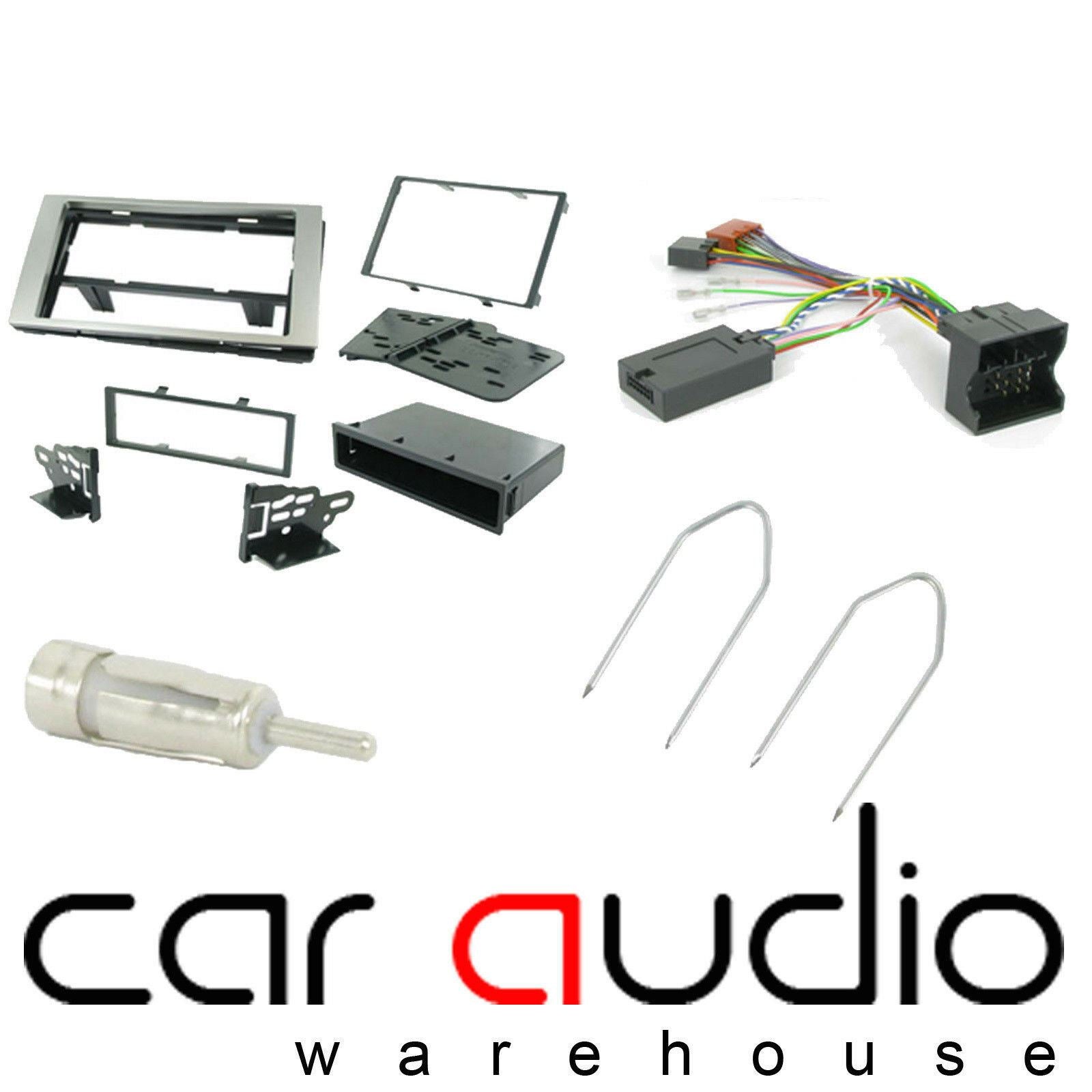 Connects 2 CTKFD22 - Ford Fiesta 2005 - 2008  Single Din or Double Din Facia & Steering wheel Interface Fitting Installation Kit (Silver Facia Panel)