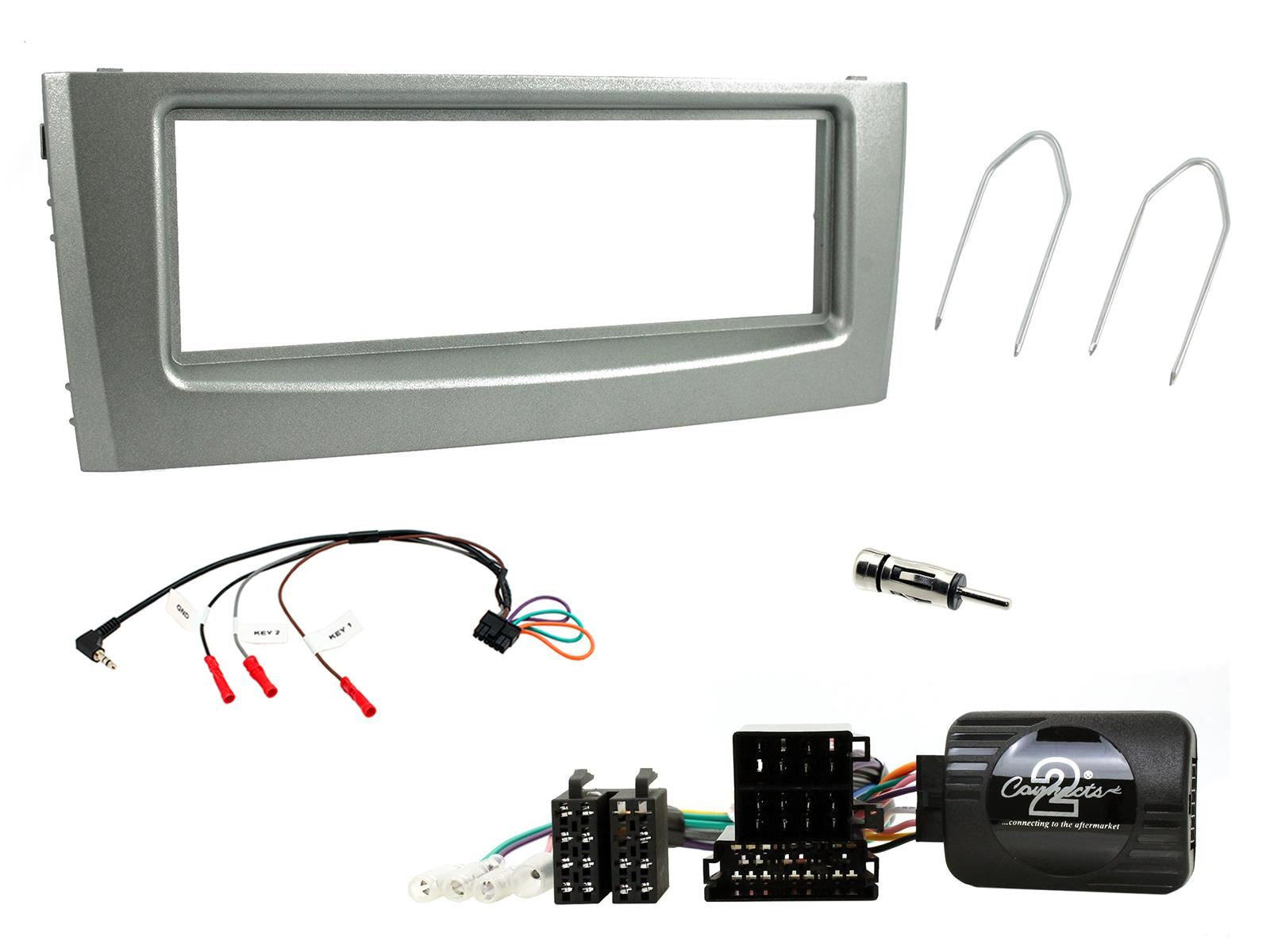Connects 2 CTKFT01 - Fiat Punto 2006 - 2010 Single Din Facia & Steering wheel Interface Fitting Installation Kit (Metallic Facia Panel)