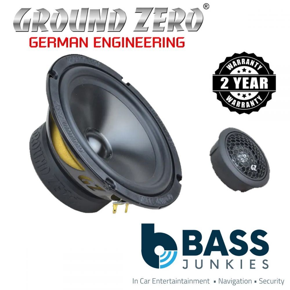 Ground Zero Radioactive GZRC 165.2SQACT - 6.5" 120W 2 Way Component Car Speakers