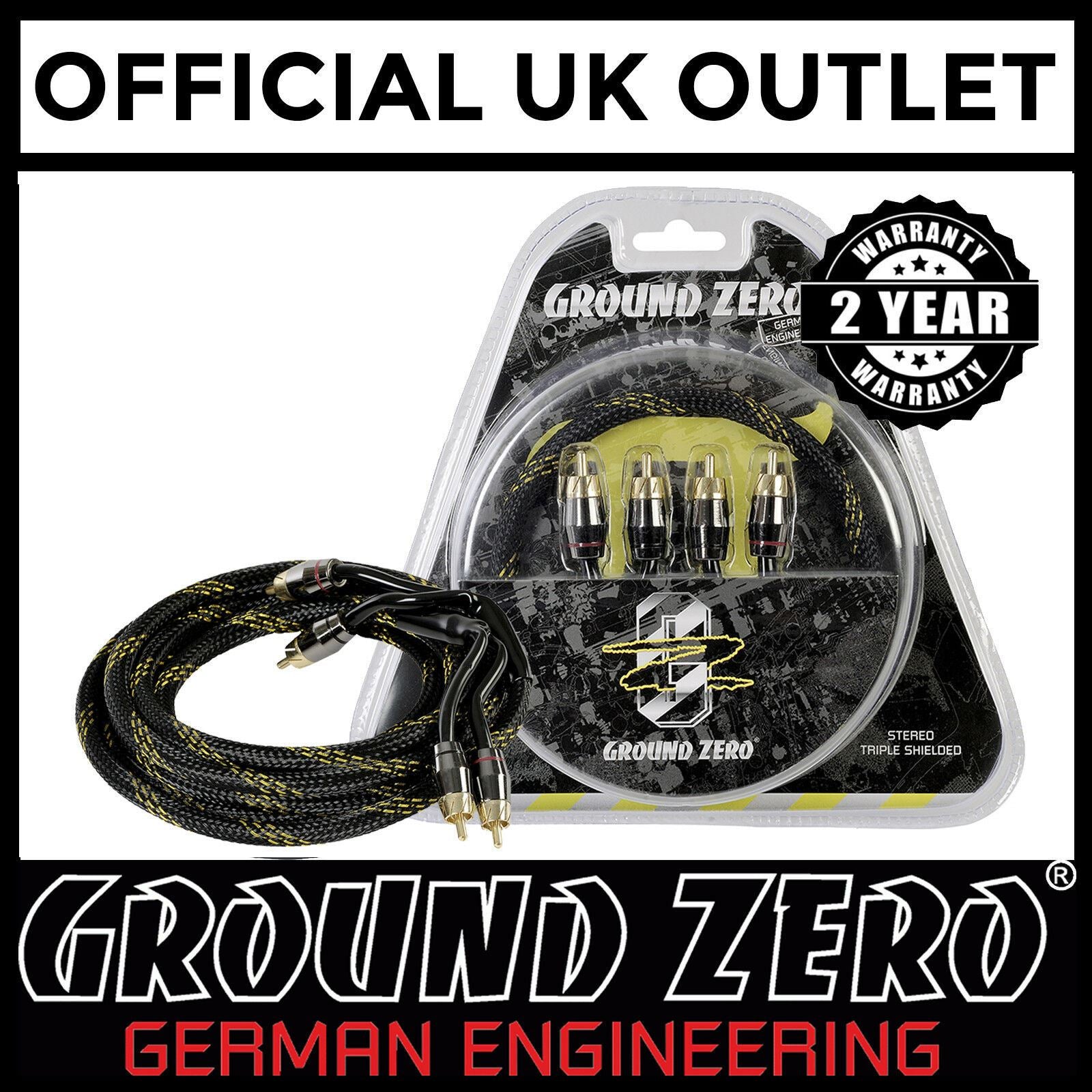 Ground Zero GZCC 0.57X-TP - 0.57m Pi-Sized RCA / cinch cable