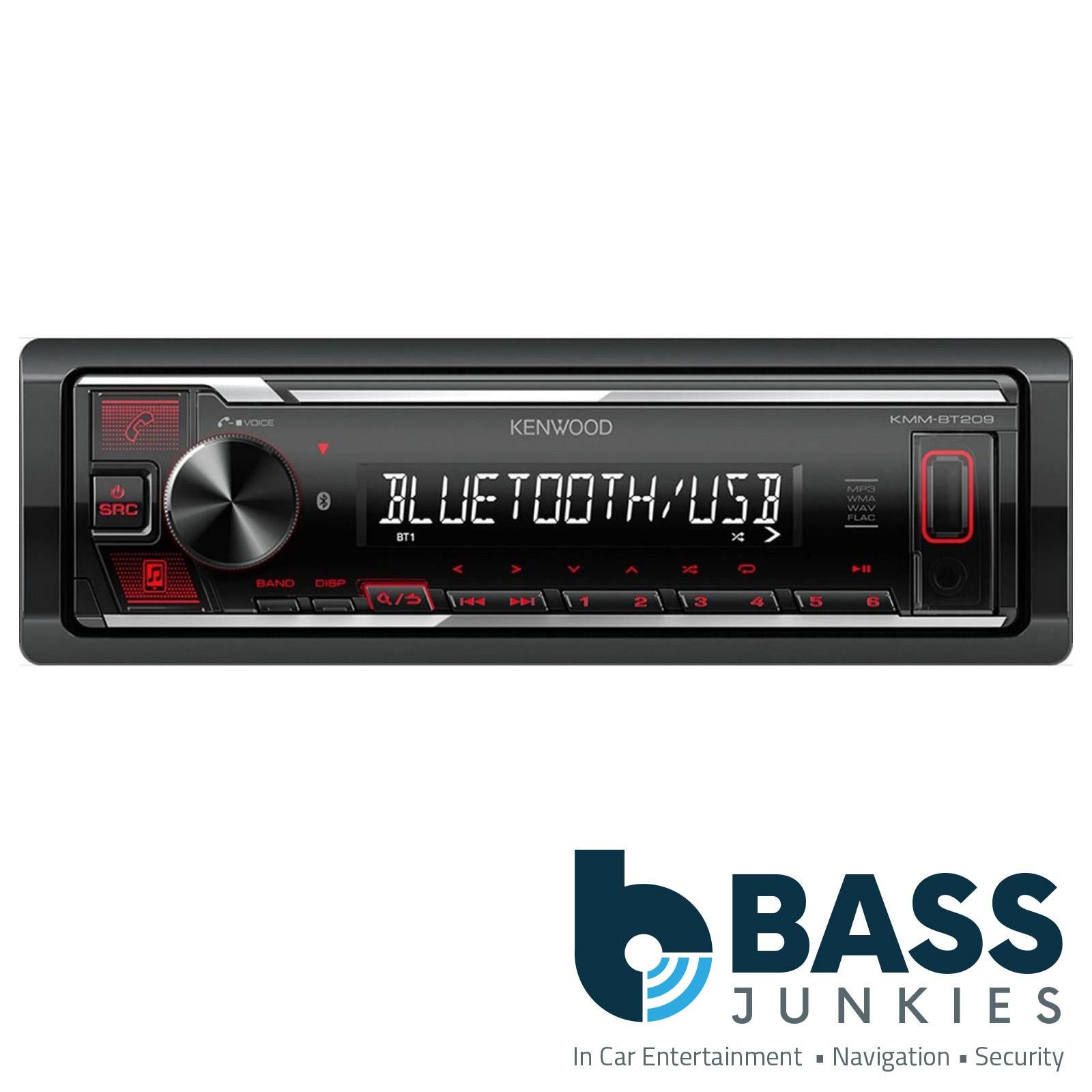 Kenwood KMM-BT209 Car Stereo Media Player Receiver With Bluetooth USB AUX Flac