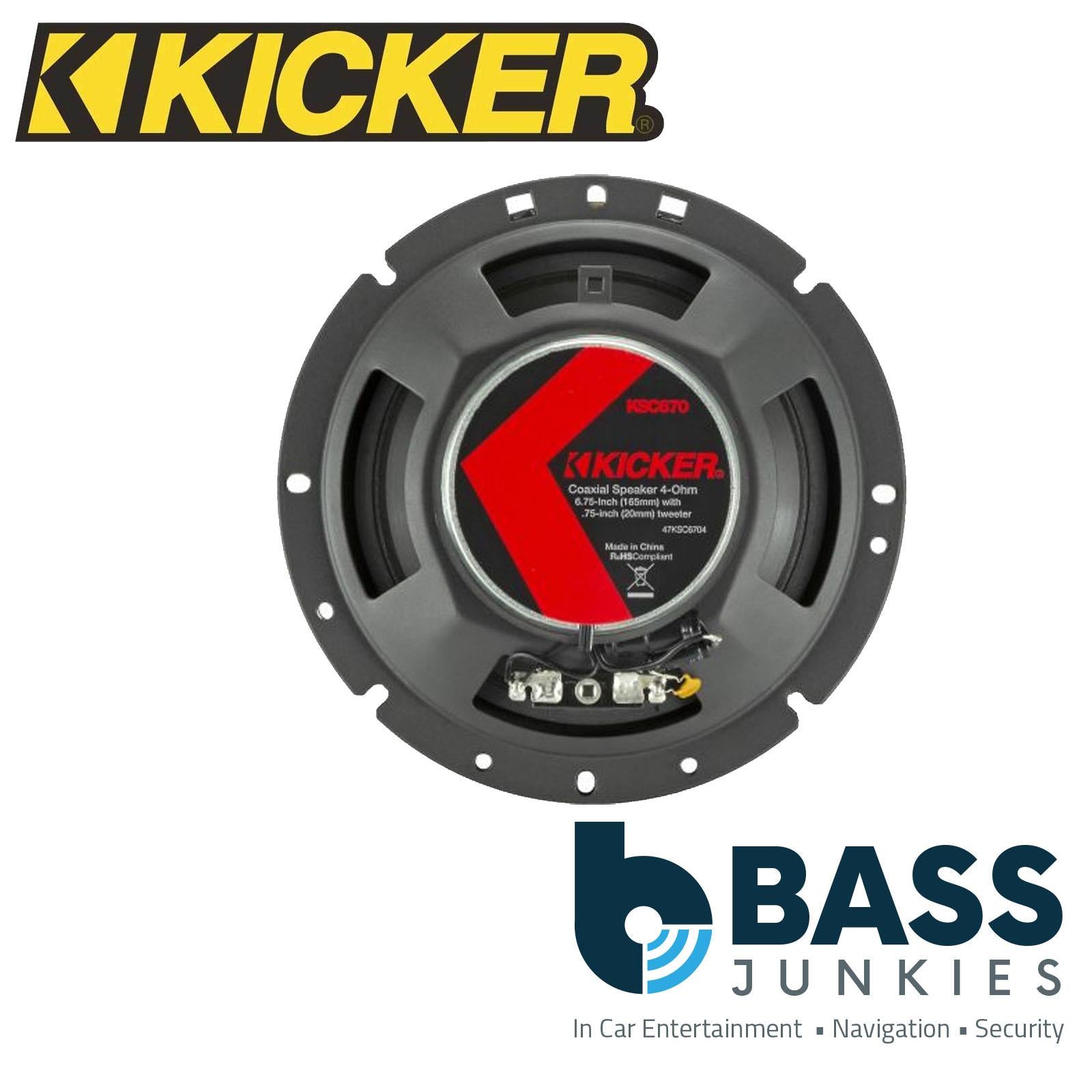 KICKER KA47KSC6704 6.75 inch KS Series 2-Way 400W Max Coaxial Car Speakers