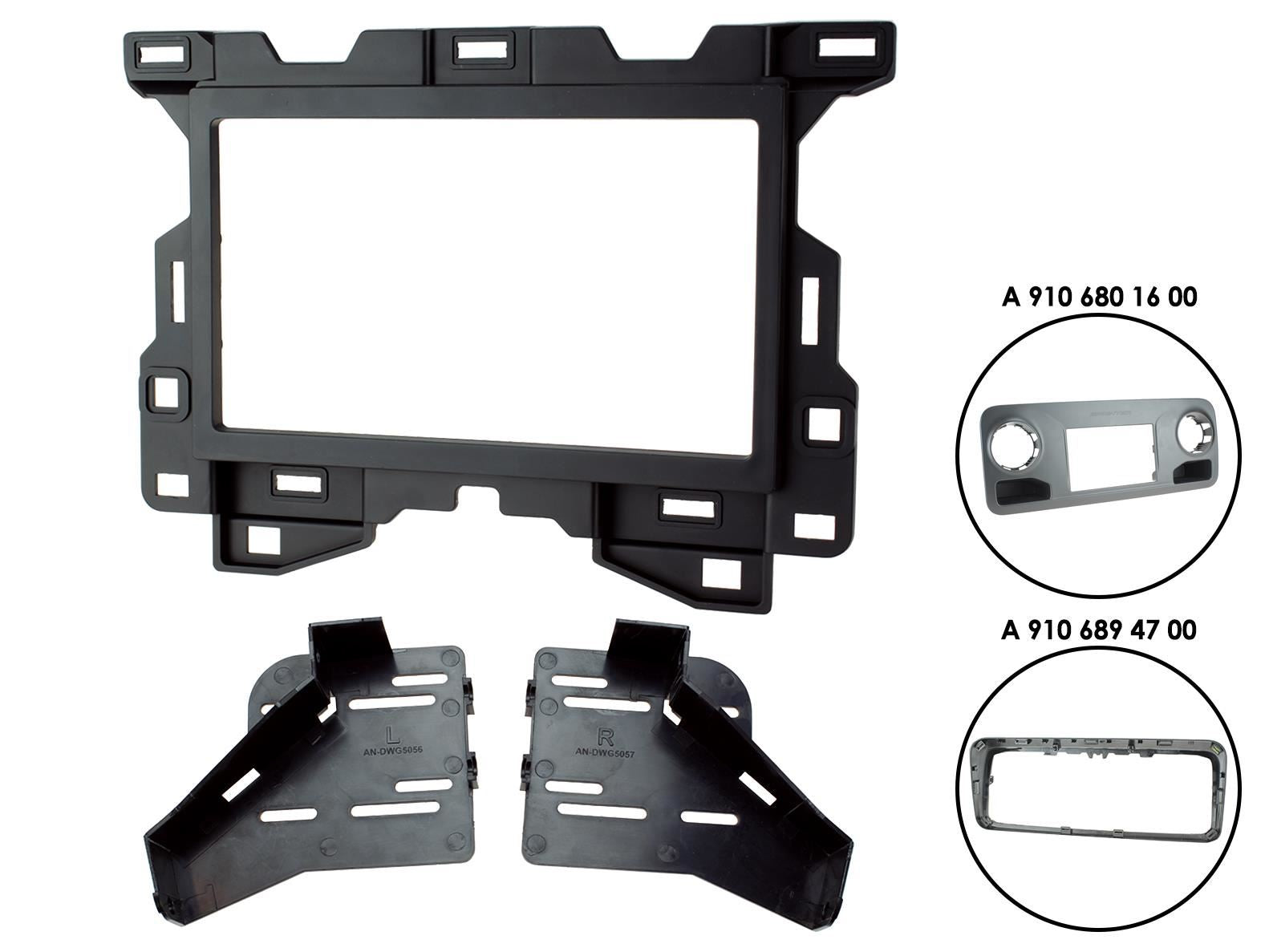 Connects2 Double Din Stereo fitting kit for Mercedes Sprinter 2018-2021 Vehicle Specific Stereo Screen Steering Controls Fitting Kit