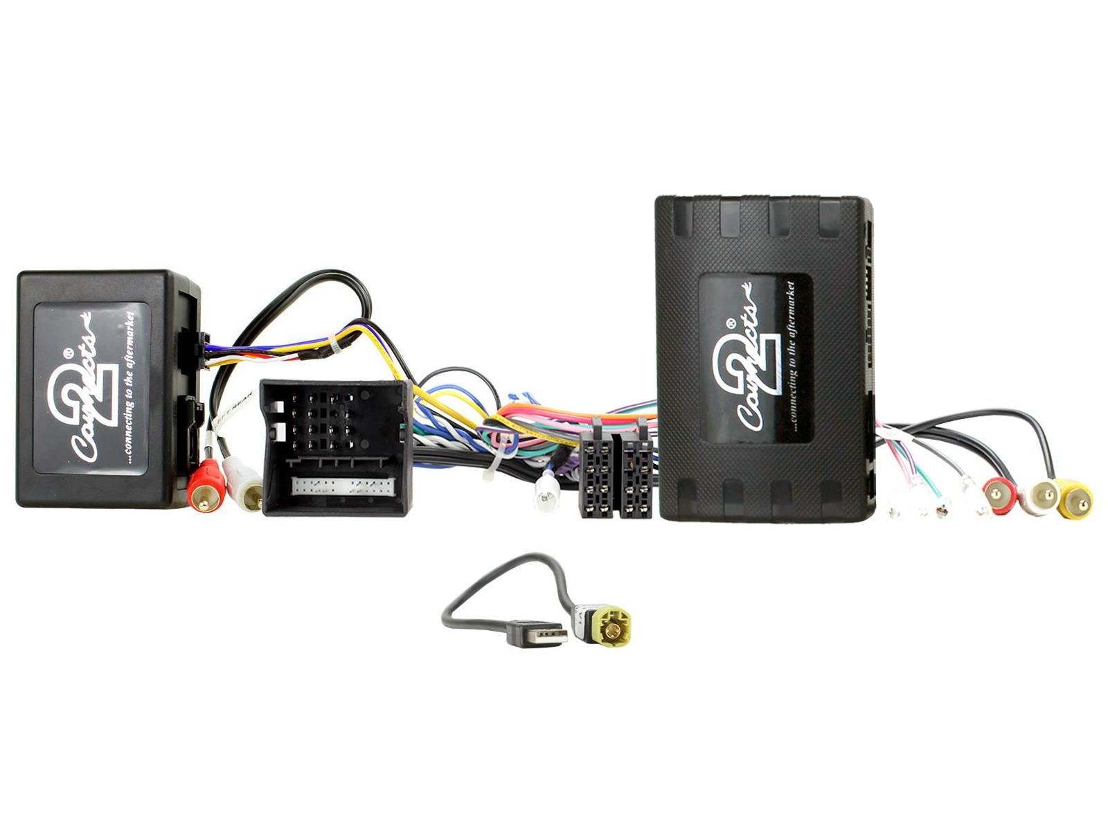 Grundig 6.8" Apple Android Double Din Stereo Fitting Kit + Steering Wheel Stalk Controls to fit Porsche Cayenne 2011-16