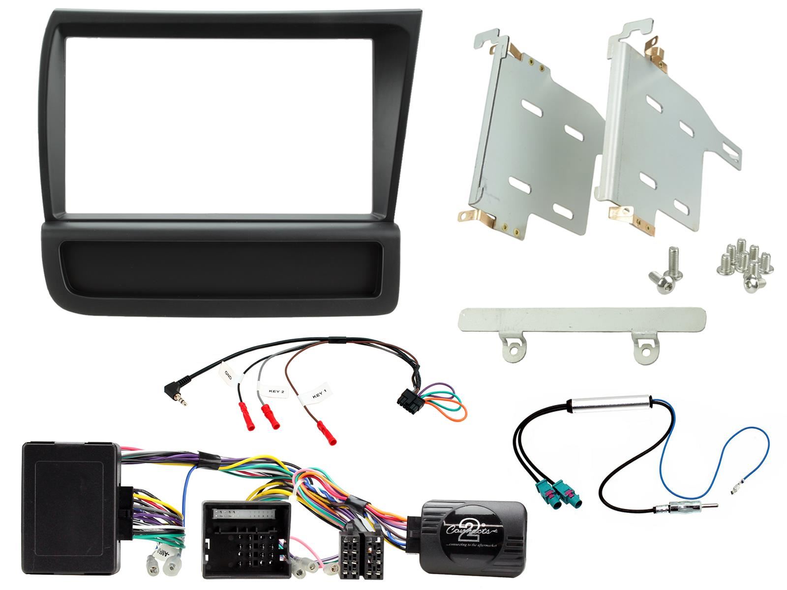 SONY DAB+ Apple | Android Double Din Stereo Fitting Kit + Steering Wheel Stalk Controls to fit Audi R8 2007-15