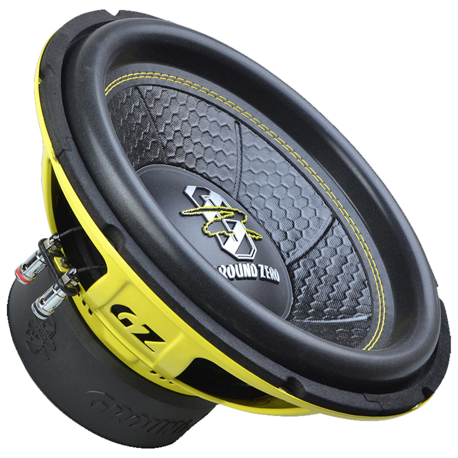 Ground Zero GZIW 12XSPL-D2 12" Yellow High Quality SPL 1000 Watts Subwoofer