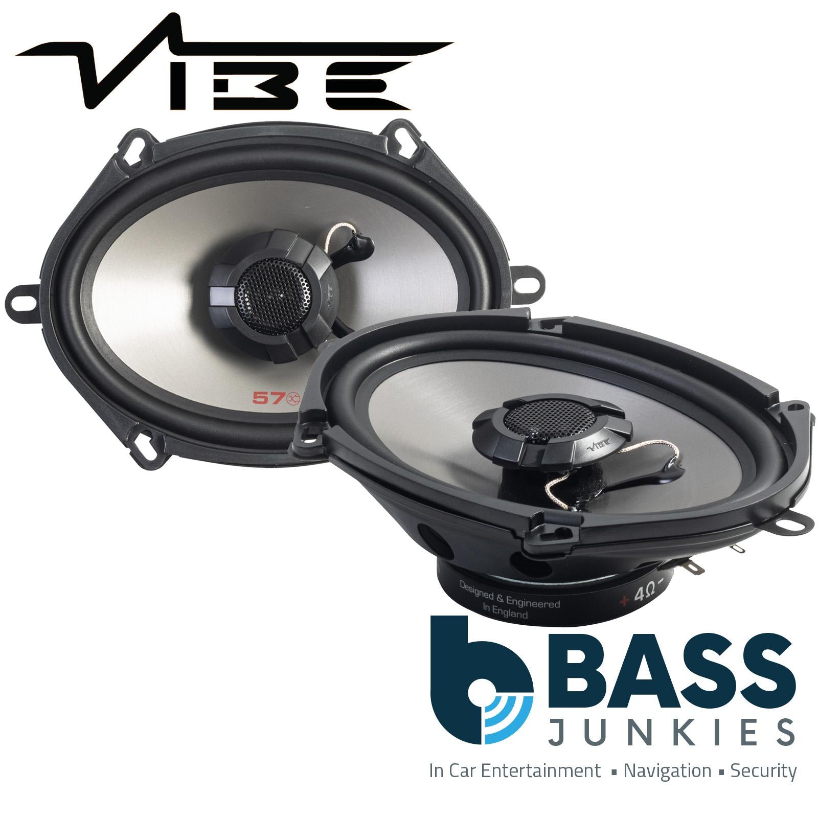 Vibe PULSE 57 - 5"x7" 6"x8" 360 Watts 2 Way Coaxial Car Van Door Shelf Speakers