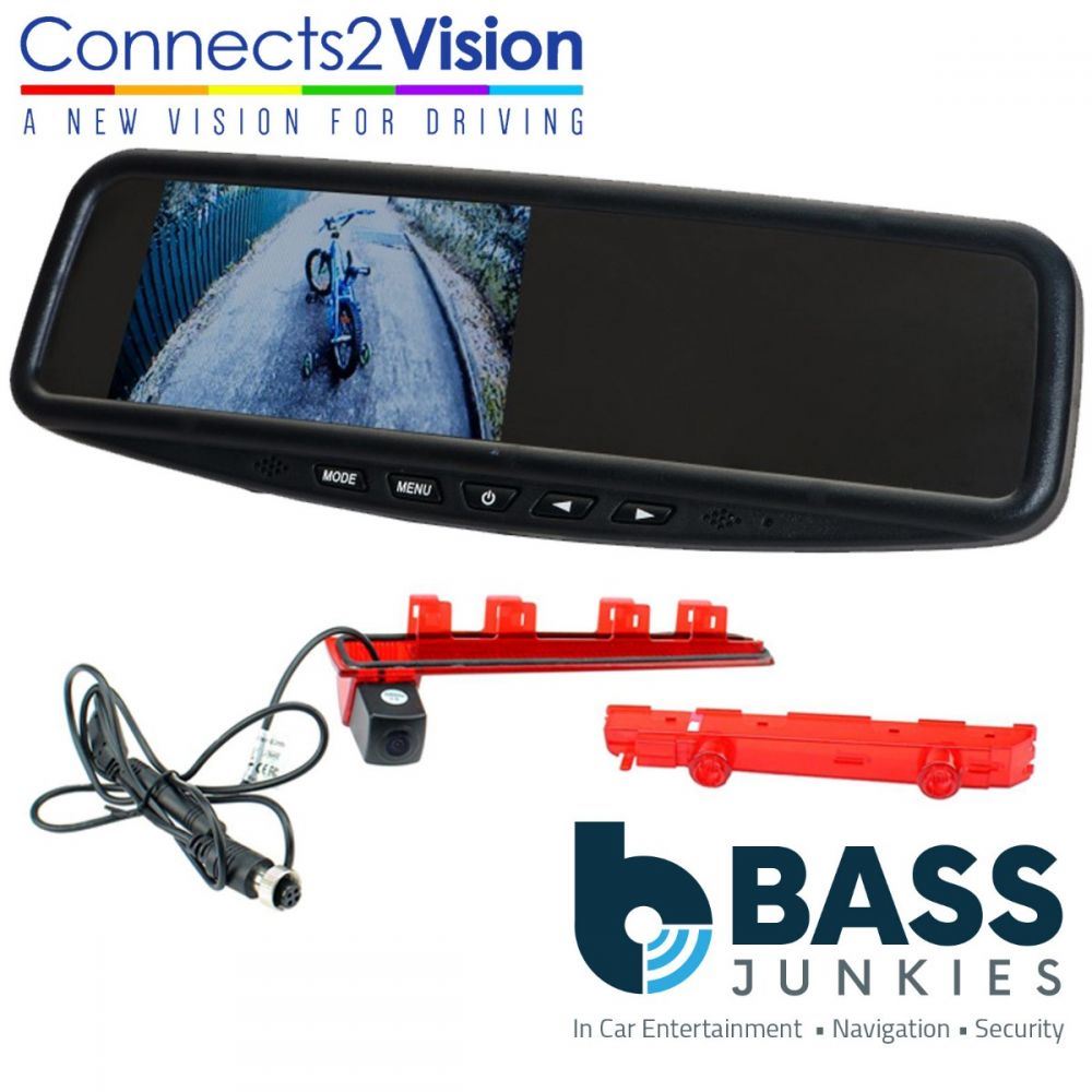 Connects2 CAM-VW7 Volkswagen T5 T6 2016 Onwards Van Brake Light Rear Reversing Camera & 4.3" Mirror Screen