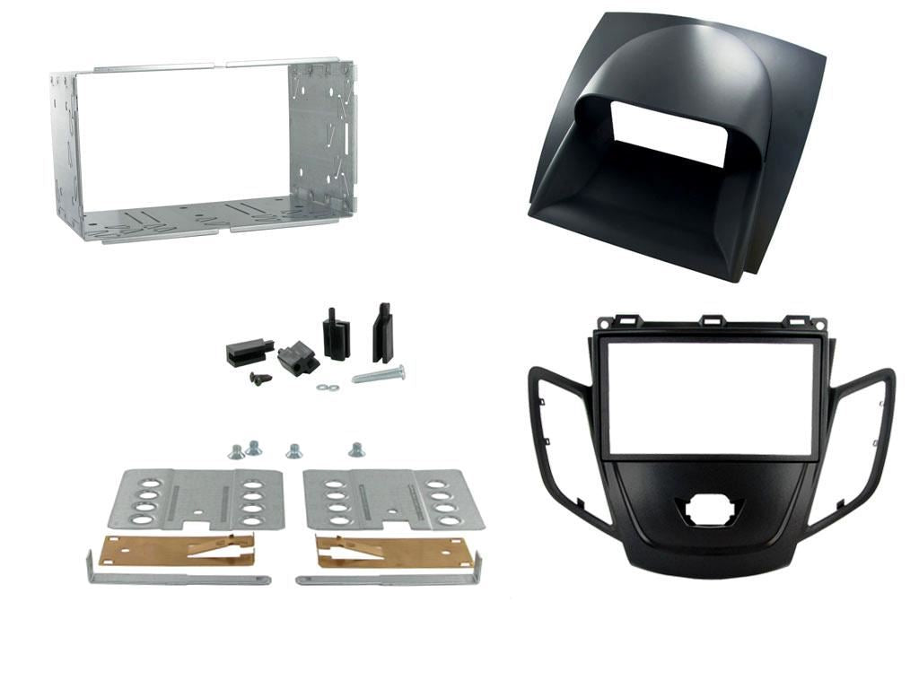 Grundig 6.8" Apple Android Double Din Stereo Fitting Kit + Steering Wheel Stalk Controls to fit Ford Fiesta 2010-12