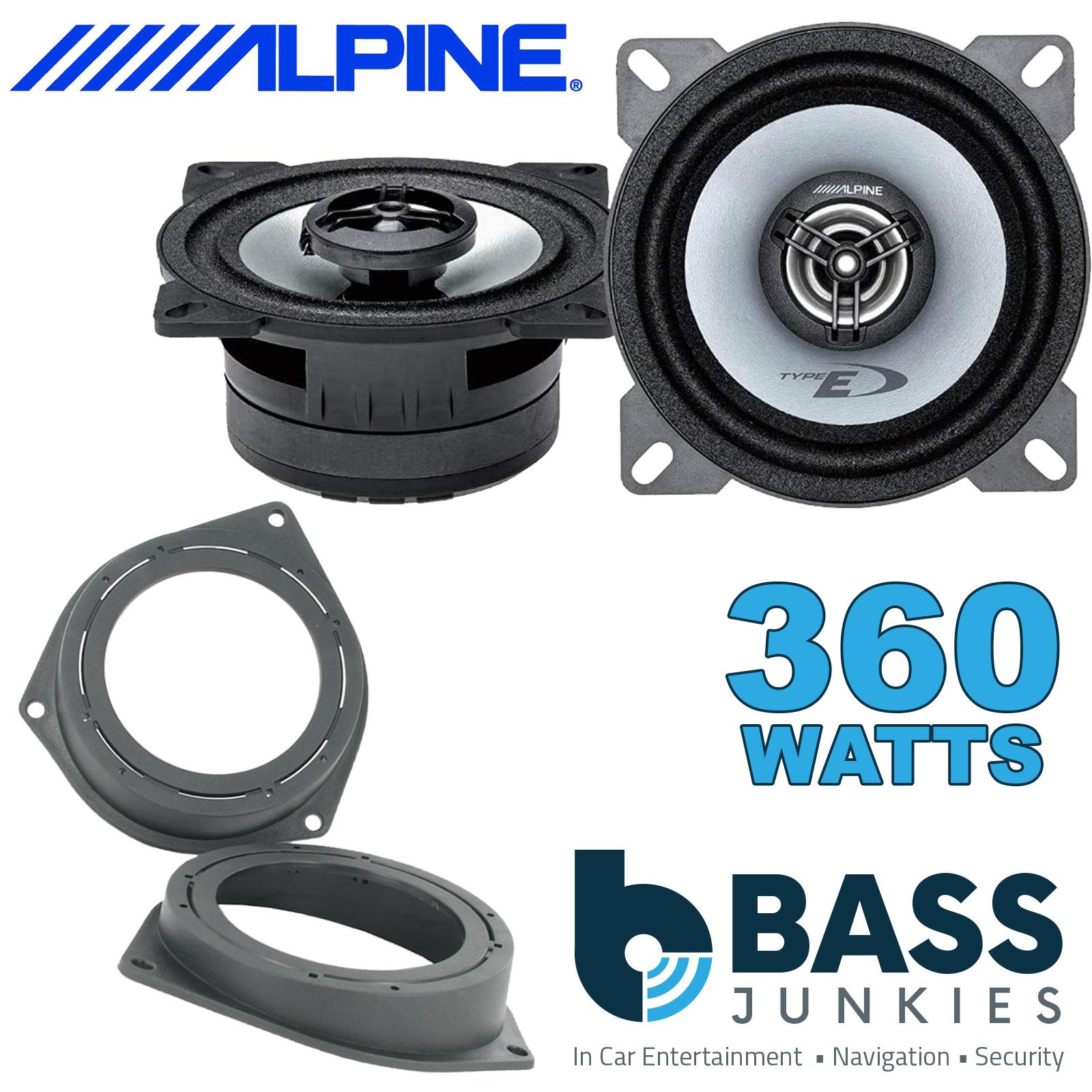 Alpine SXE-1025S 100mm/10cm/4" 2-Way Coaxial Car speakers (Per Pair Max 360|50 watts RMS) Fits Ford KA 2009-16
