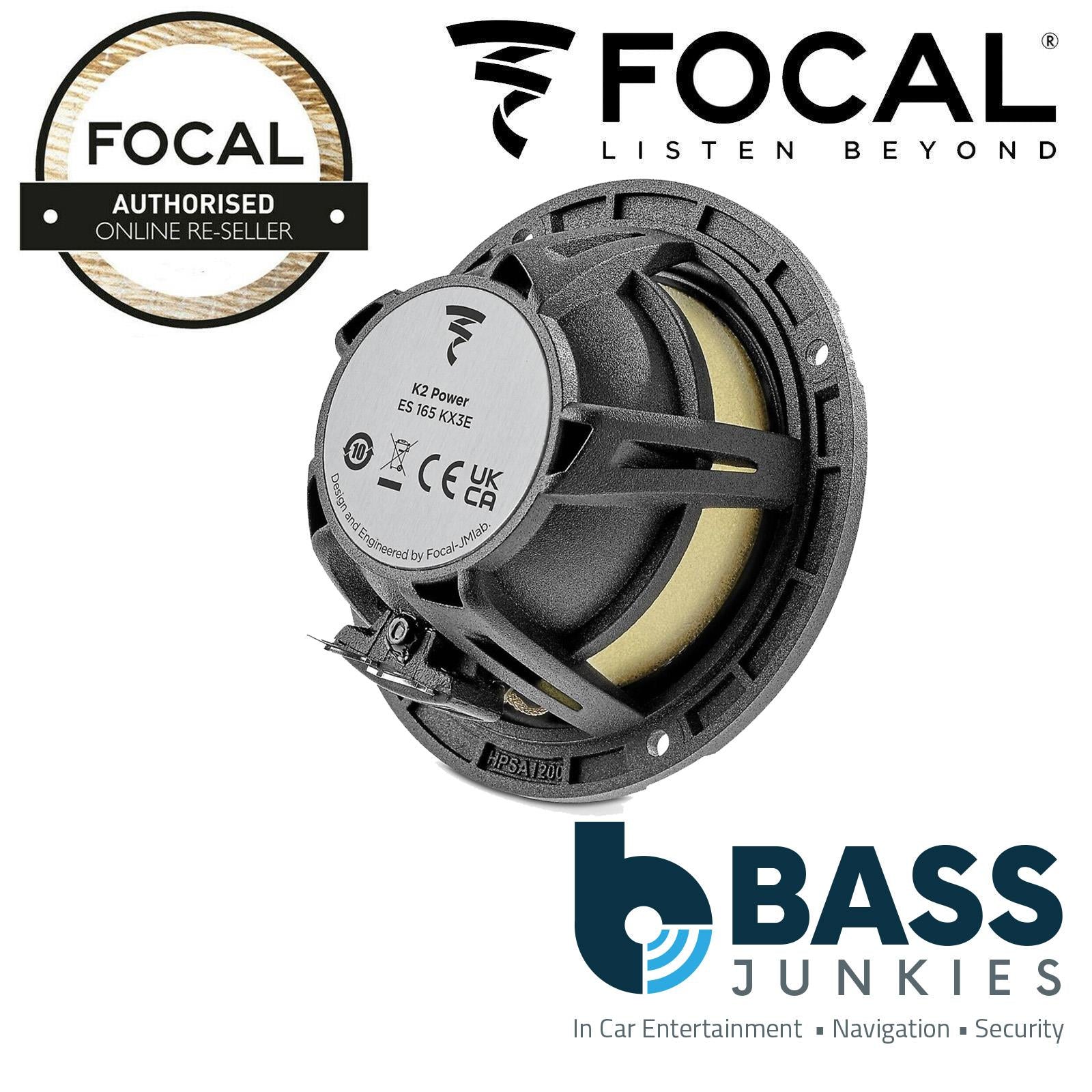 Focal ES165KX3 - ELITE K2 Power, 240 Watts 165mm 6.5" 3 Way Component Kit Car Door Speakers, 100W (RMS)