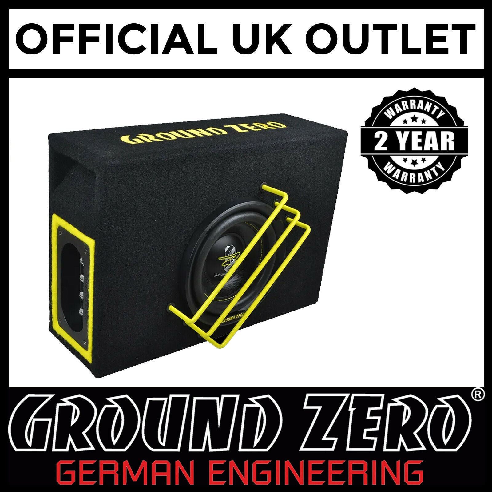 Ground Zero Radioactive GZRB 16SPL - 16.5cm / 6.5" 700W SPL Loaded Subwoofer Enclosure