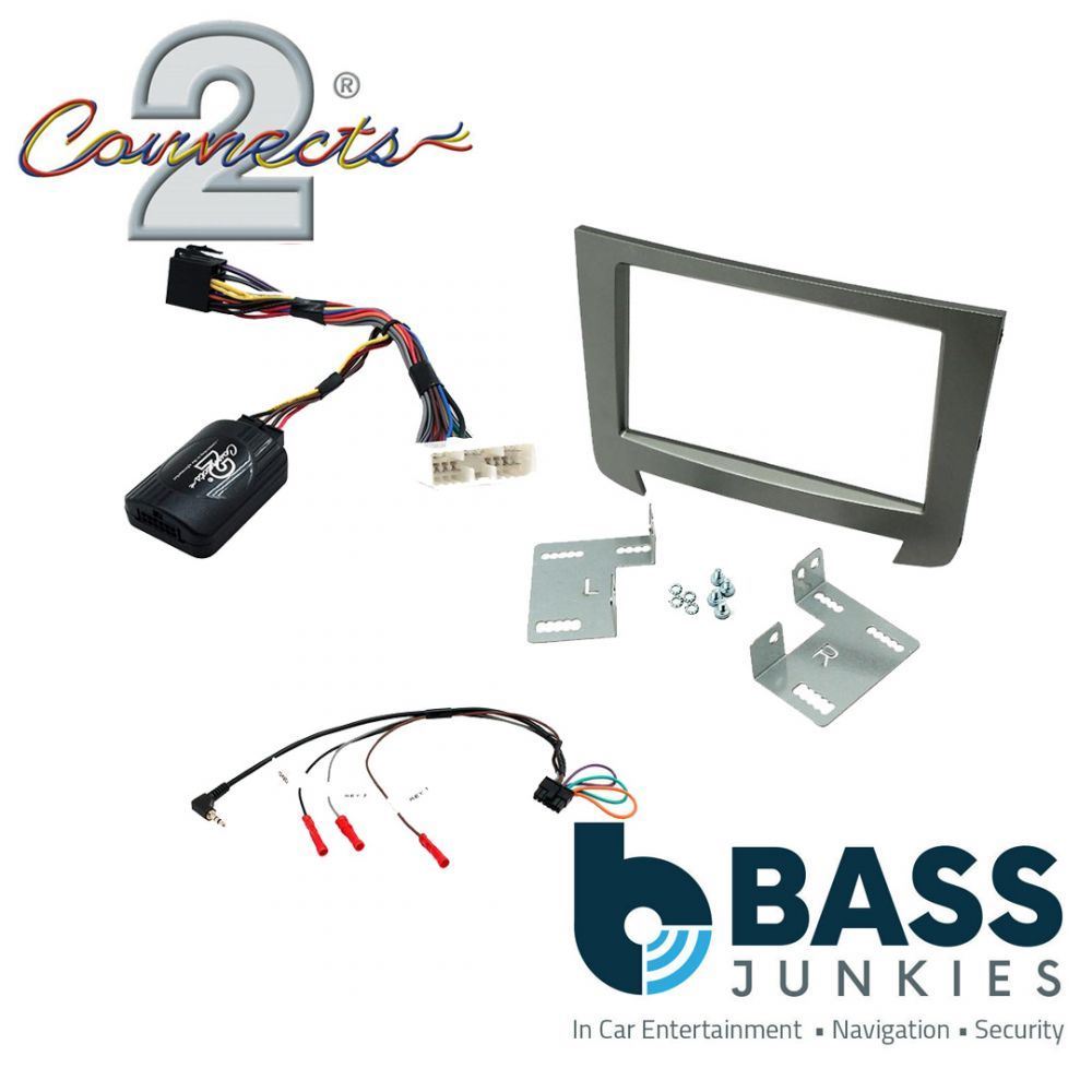 Connects2 CTKSY03 - SSangYong Rexton 2013 Onwards Double Din Fascia & Steering Wheel Interface Installation Kit