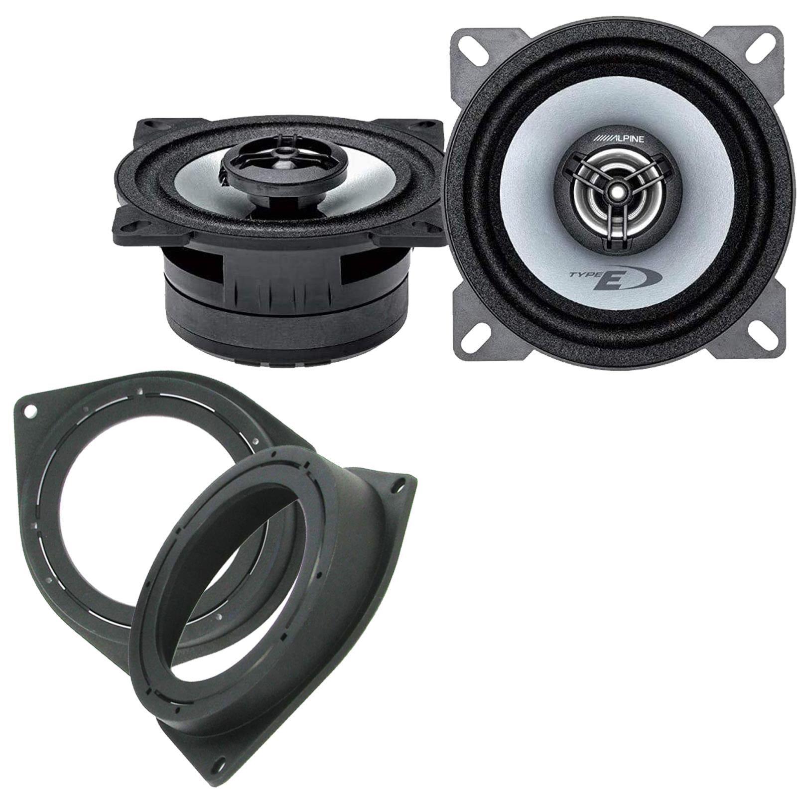 Alpine SXE-1025S 2-Way 360W Coaixal Speakers Supplied with Brackets for Fiat Grande-Punto 2005-2009 [Rear Side Shelf. 100mm - 120mm]