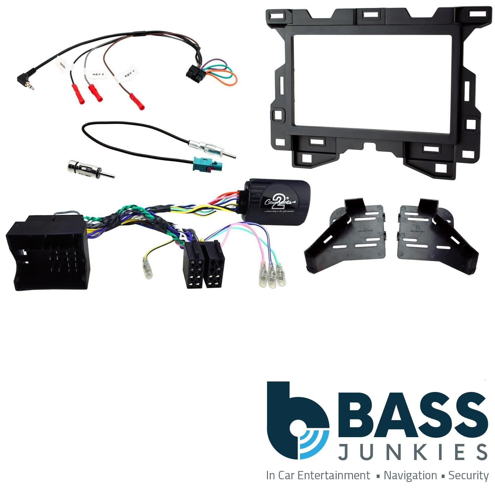 Connects2 Double Din Stereo fitting kit for Mercedes Sprinter 2018-2021 Vehicle Specific Stereo Screen Steering Controls Fitting Kit
