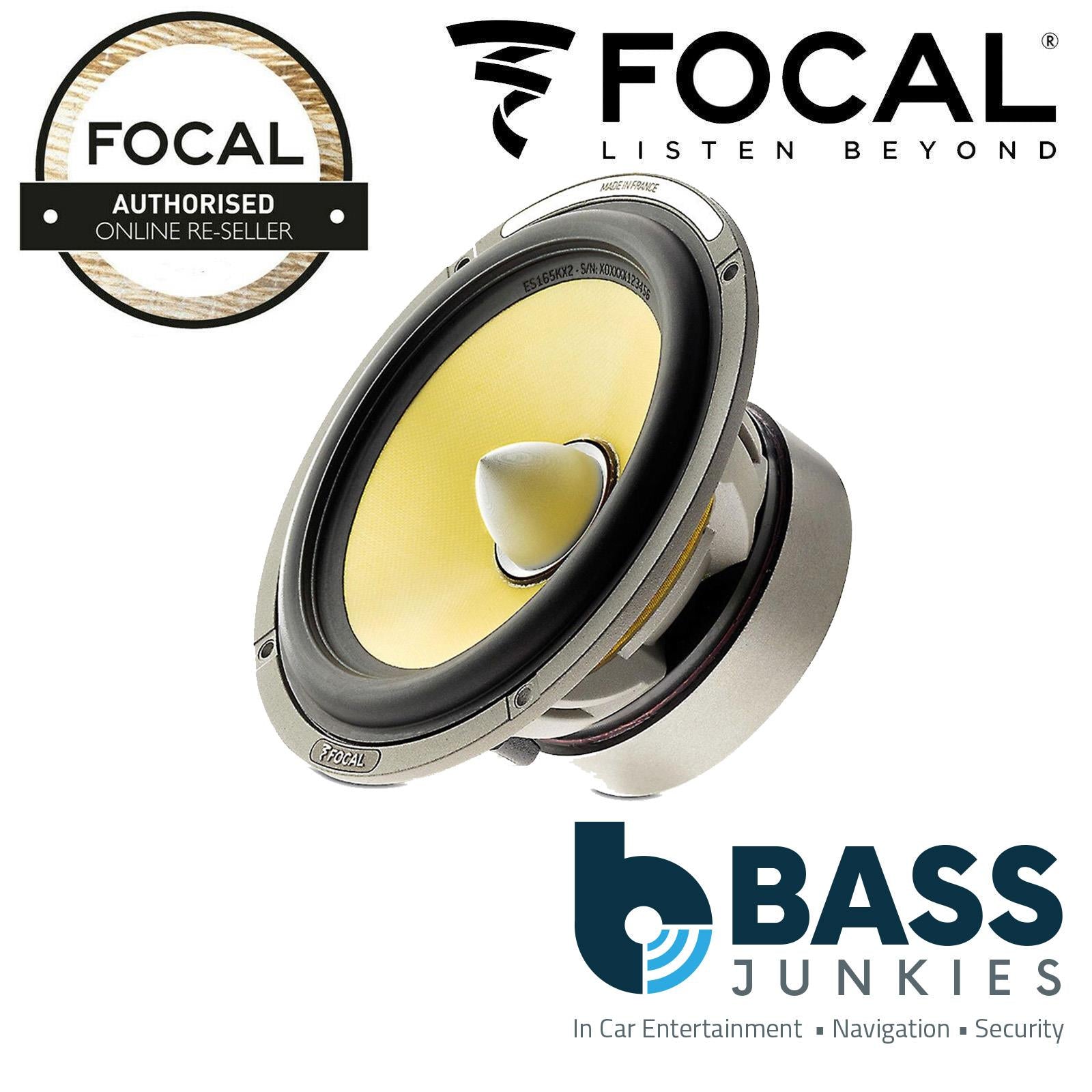 Focal ES165KX3 - ELITE K2 Power, 240 Watts 165mm 6.5" 3 Way Component Kit Car Door Speakers, 100W (RMS)