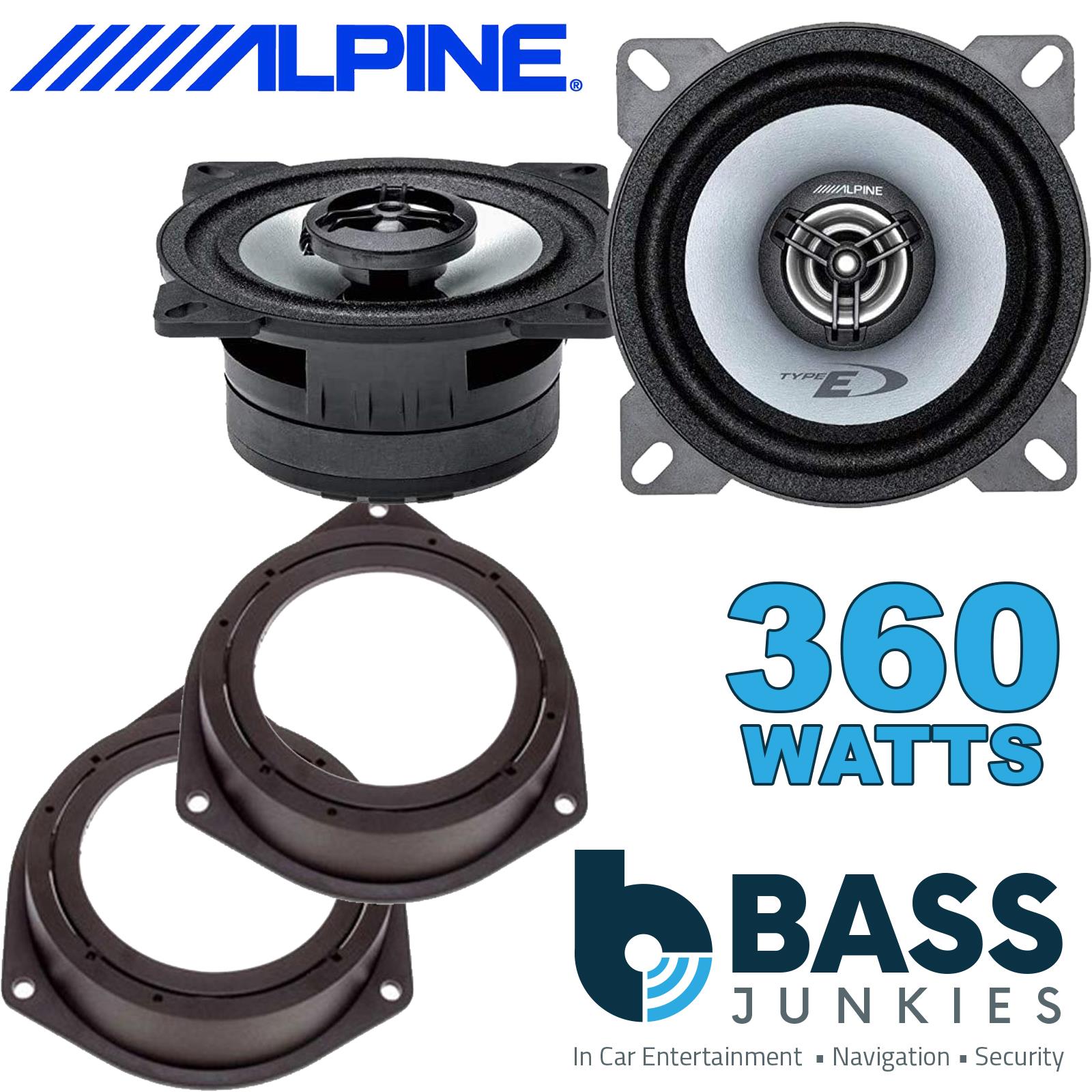 Alpine SXE-1025S 100mm/10cm/4" 2-Way Coaxial Car speakers (Per Pair Max 360|50 watts RMS) Fits Vauxhall Astra 2005-10 | Corsa 06-14