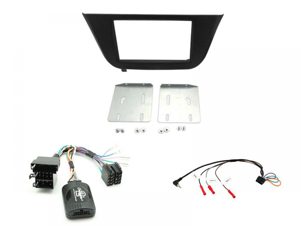 Connects 2 CTKIV01 - Iveco Daily 2014 Onwards Double Din Facia & Steering wheel Interface Fitting Installation Kit (Black Facia Panel)